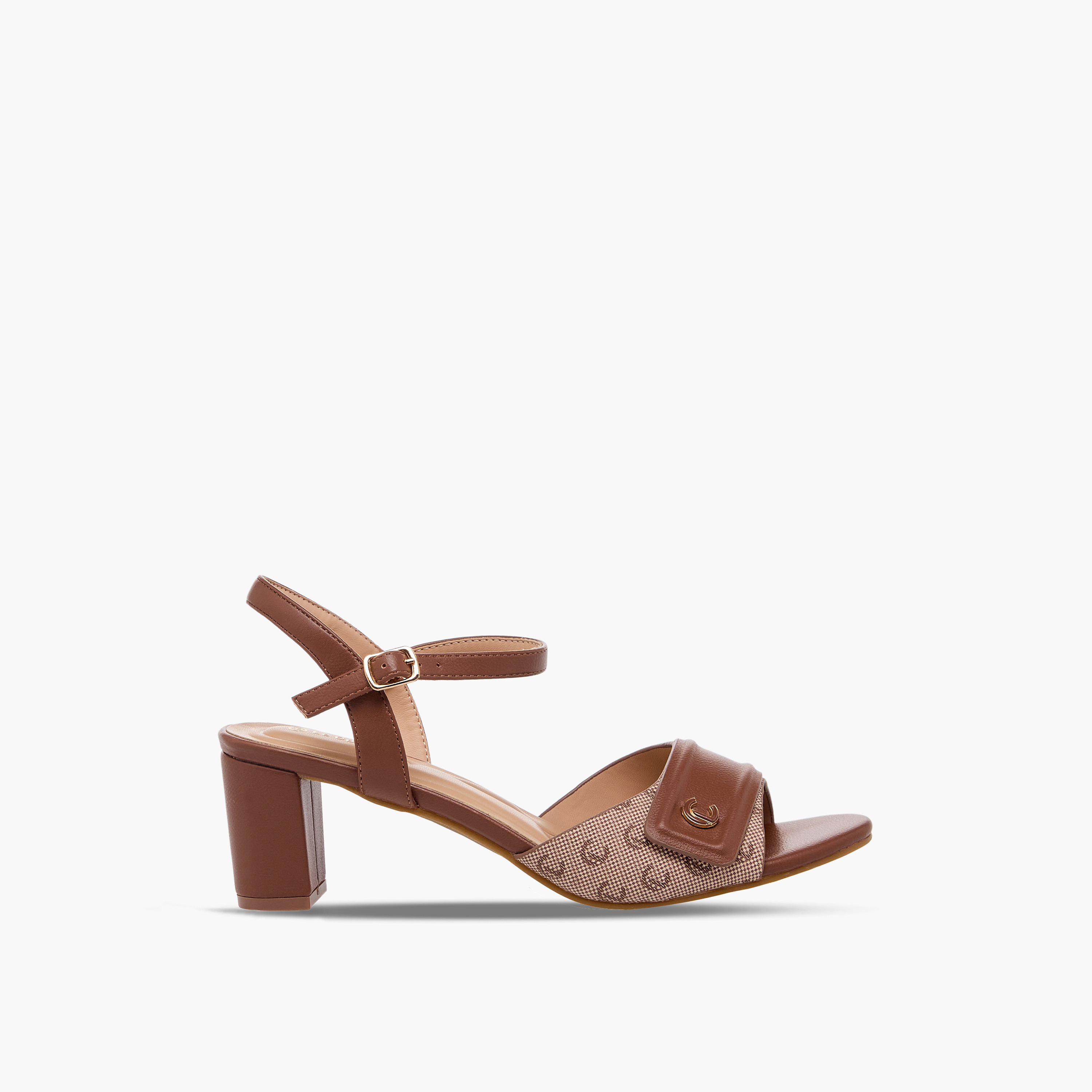 Le Confort Women Monogram Print Block Heel Sandals-women-shoes-sandals-heeled-image-3