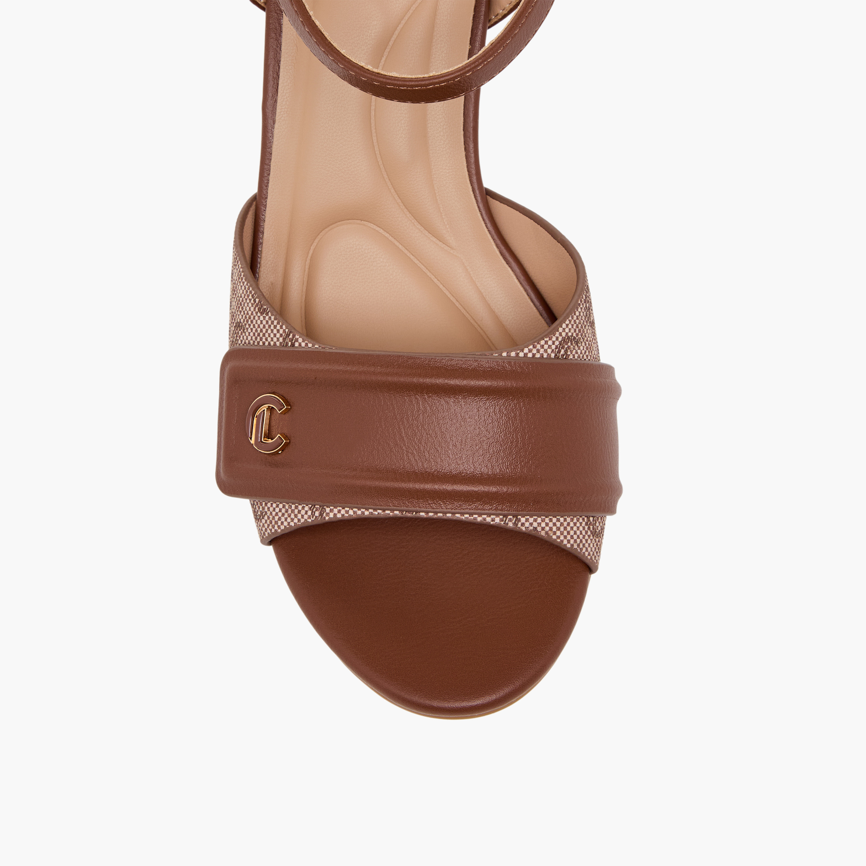 Le Confort Women Monogram Print Block Heel Sandals-women-shoes-sandals-heeled-image-7