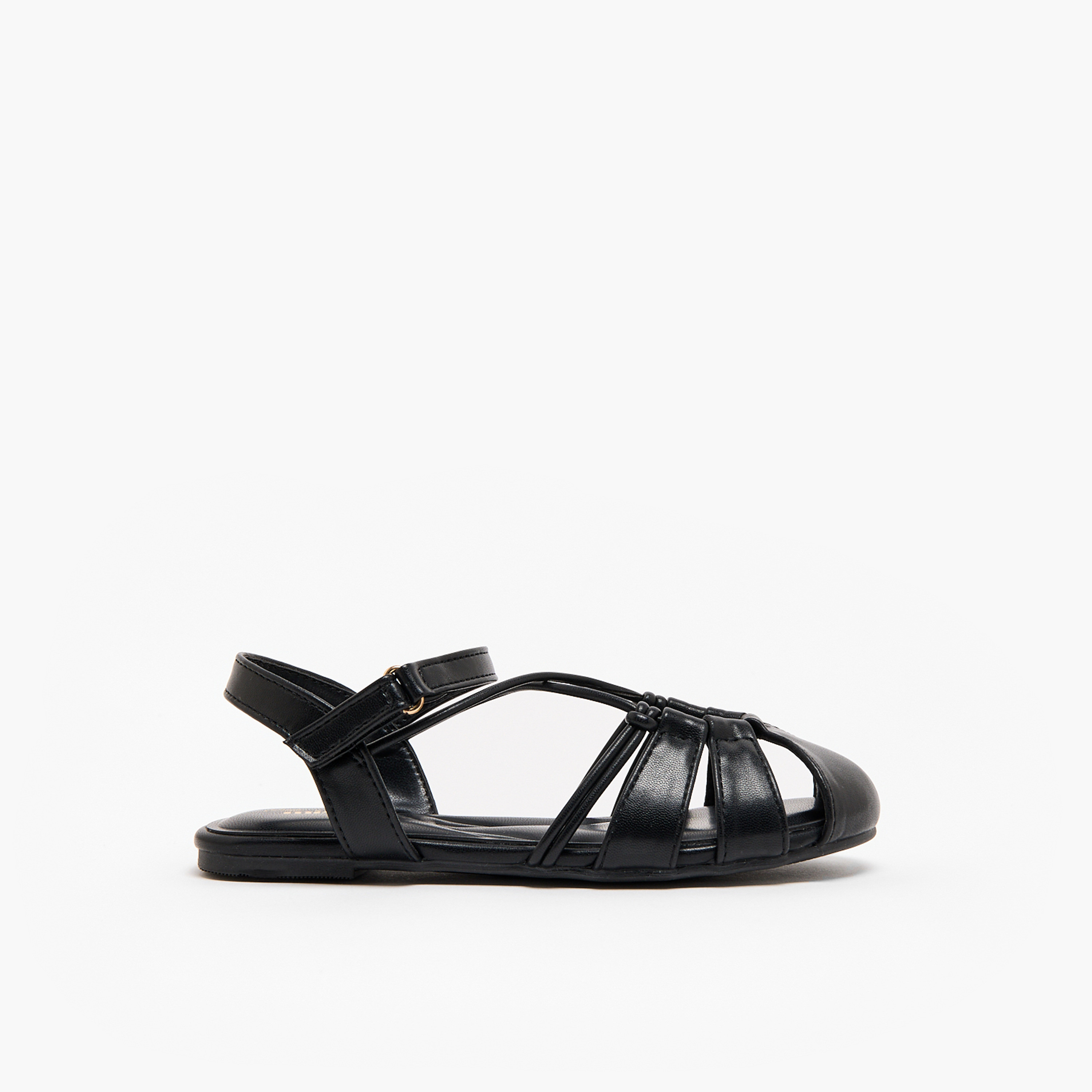 صندل بأحزمة وبشريط لاصق للبنات من ليتل ميسي-girls-shoes-sandals-image-2