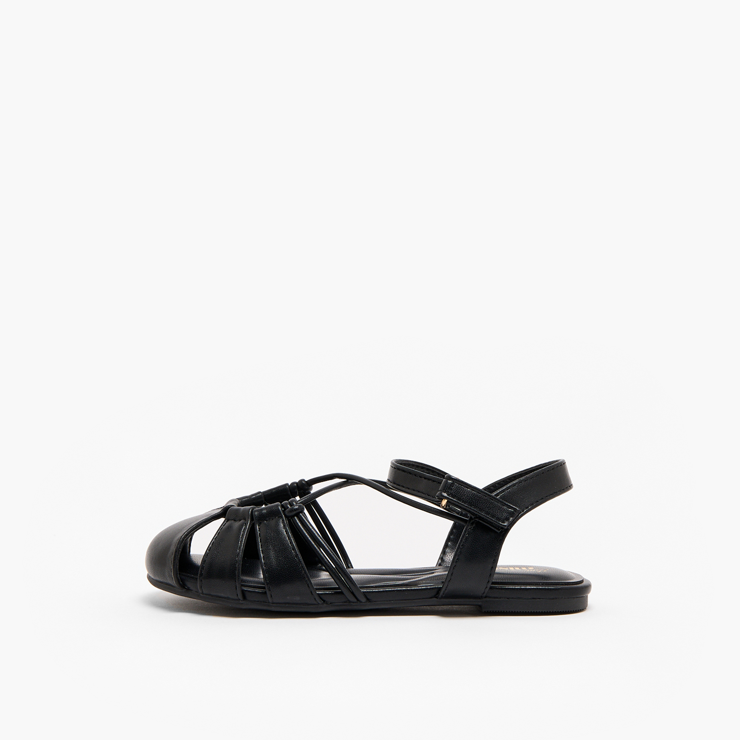 صندل بأحزمة وبشريط لاصق للبنات من ليتل ميسي-girls-shoes-sandals-image-5