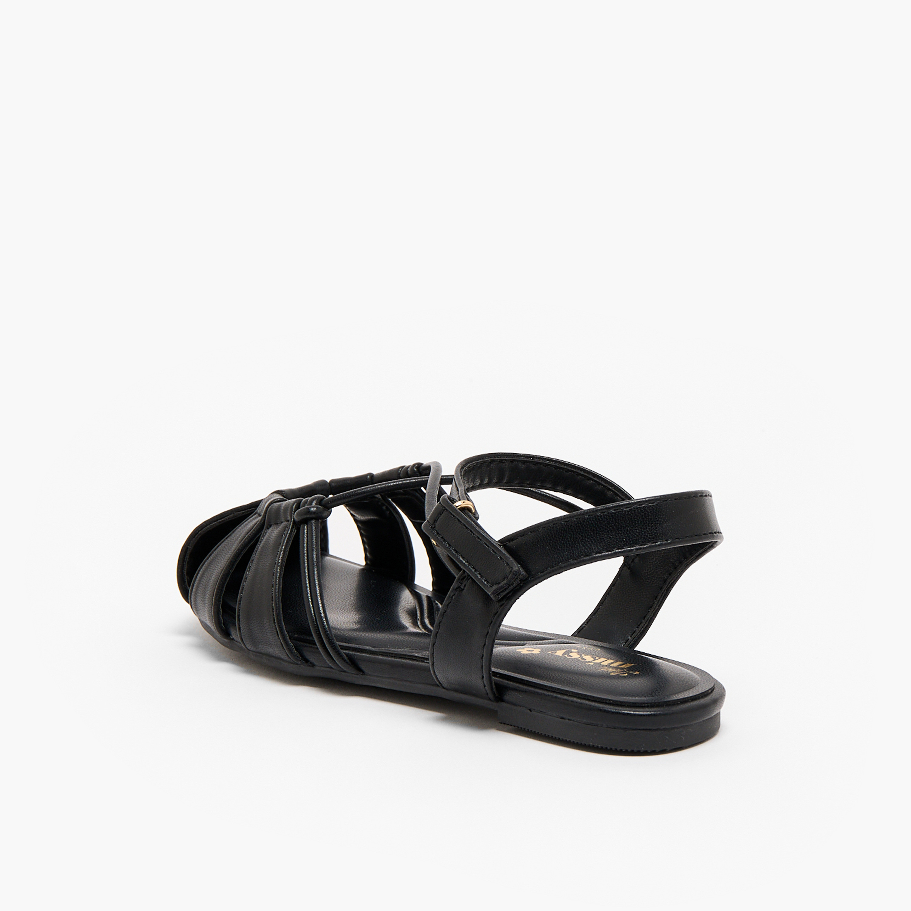 صندل بأحزمة وبشريط لاصق للبنات من ليتل ميسي-girls-shoes-sandals-image-6