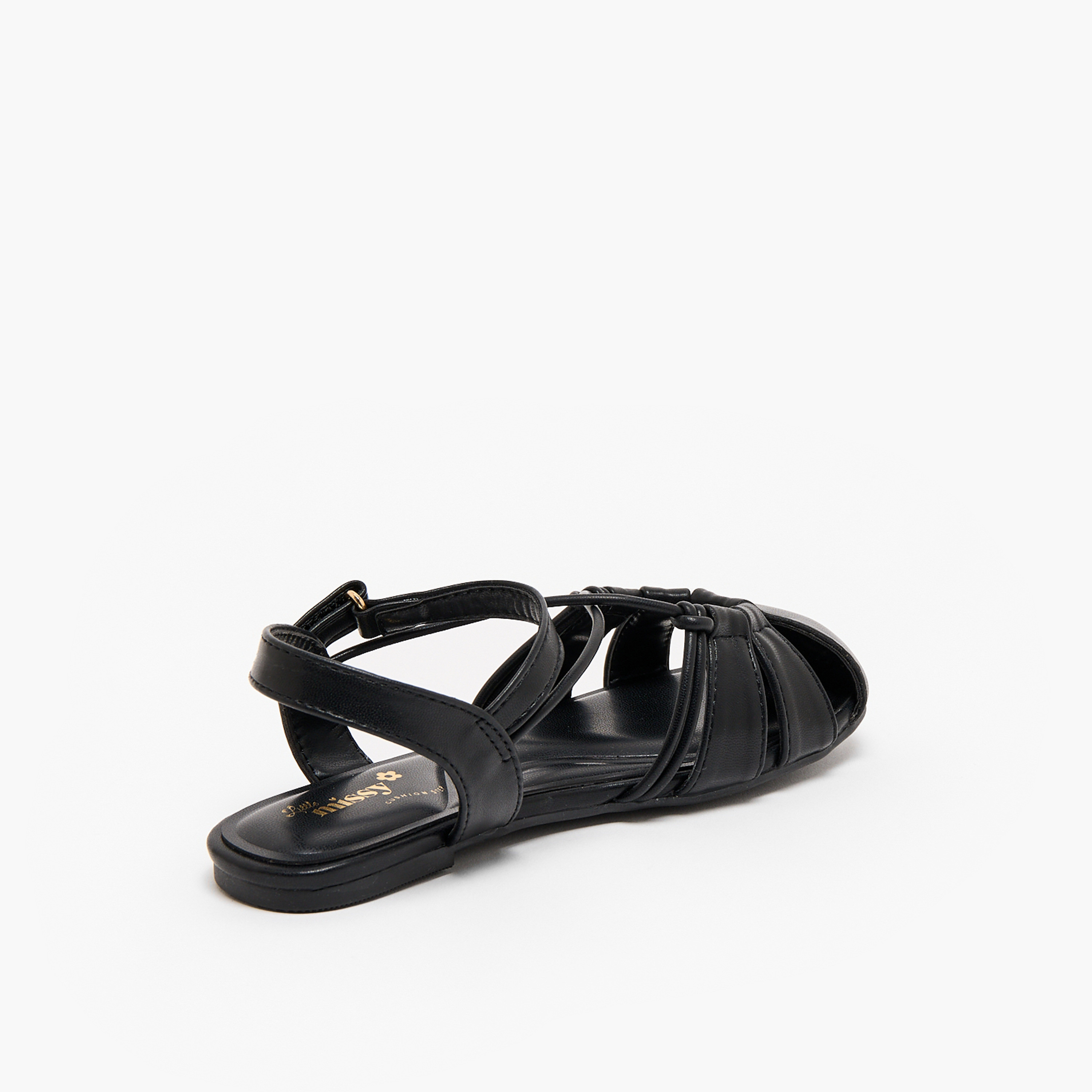 صندل بأحزمة وبشريط لاصق للبنات من ليتل ميسي-girls-shoes-sandals-image-7
