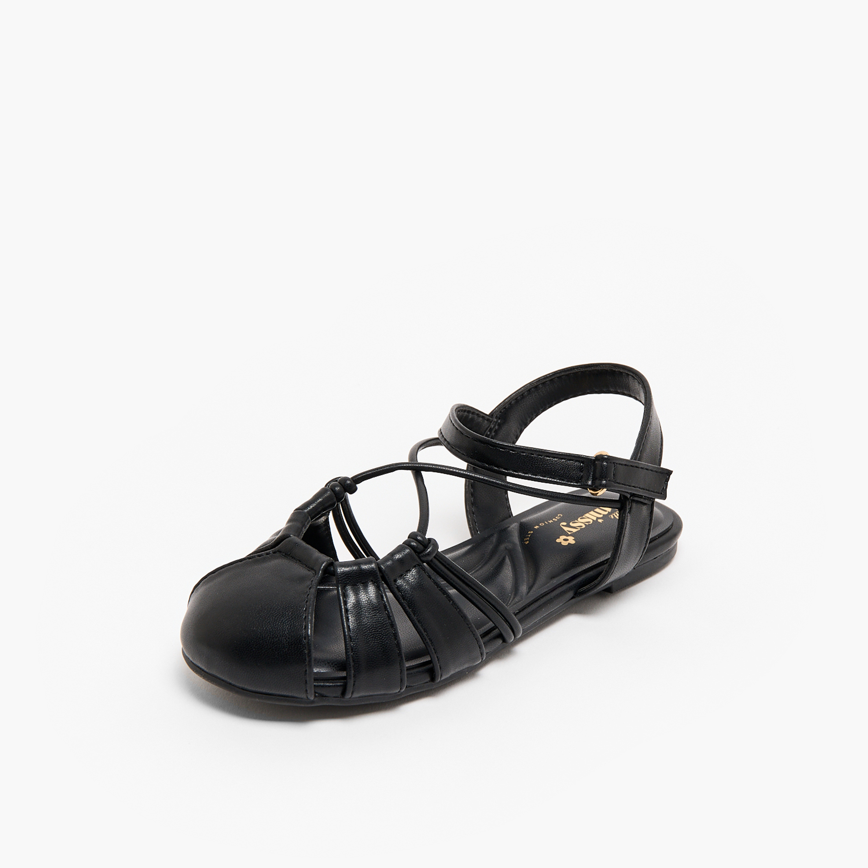 صندل بأحزمة وبشريط لاصق للبنات من ليتل ميسي-girls-shoes-sandals-image-8