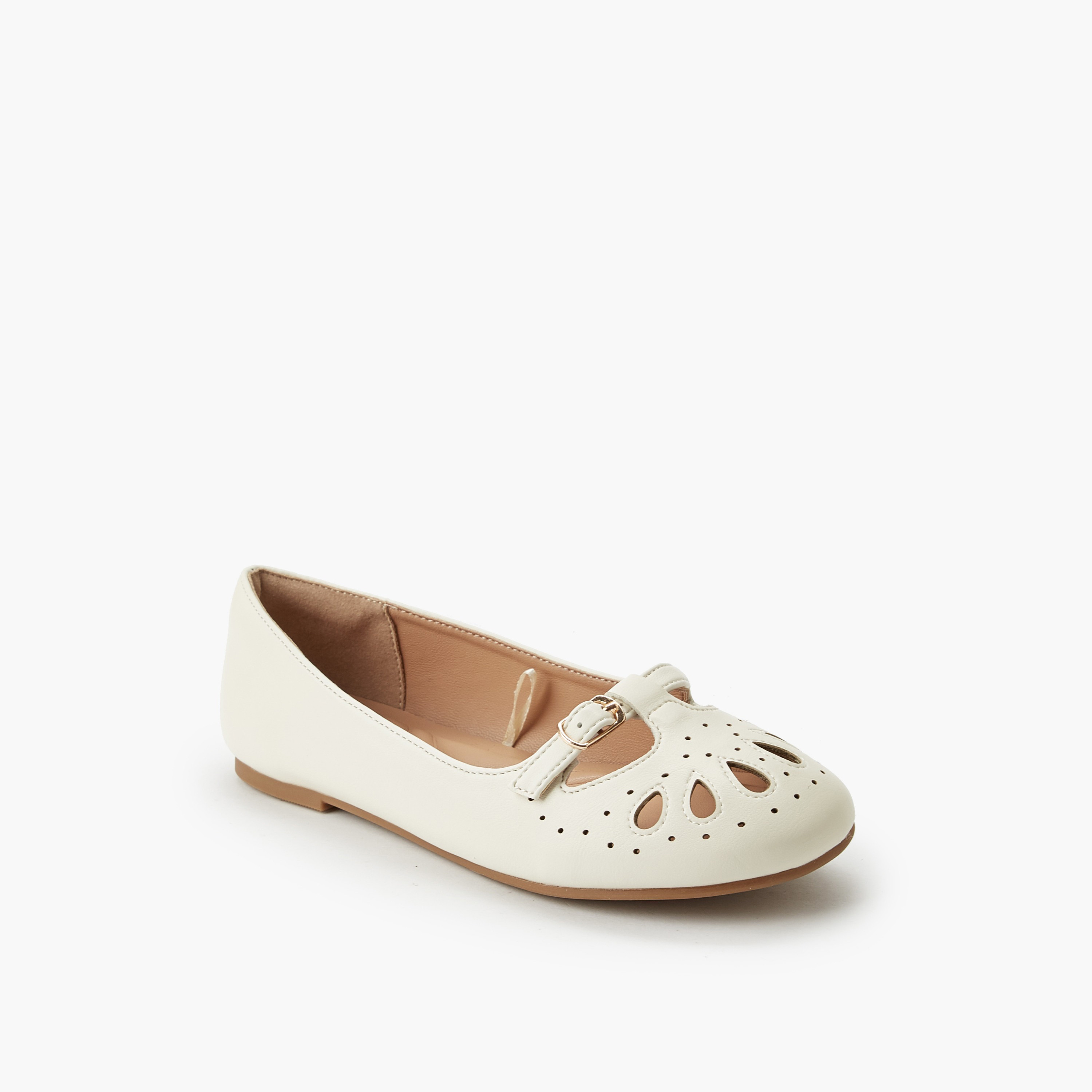 Little Missy Girls Buckle Accent Ballerina Shoes-girls-shoes-ballerinas-image-2