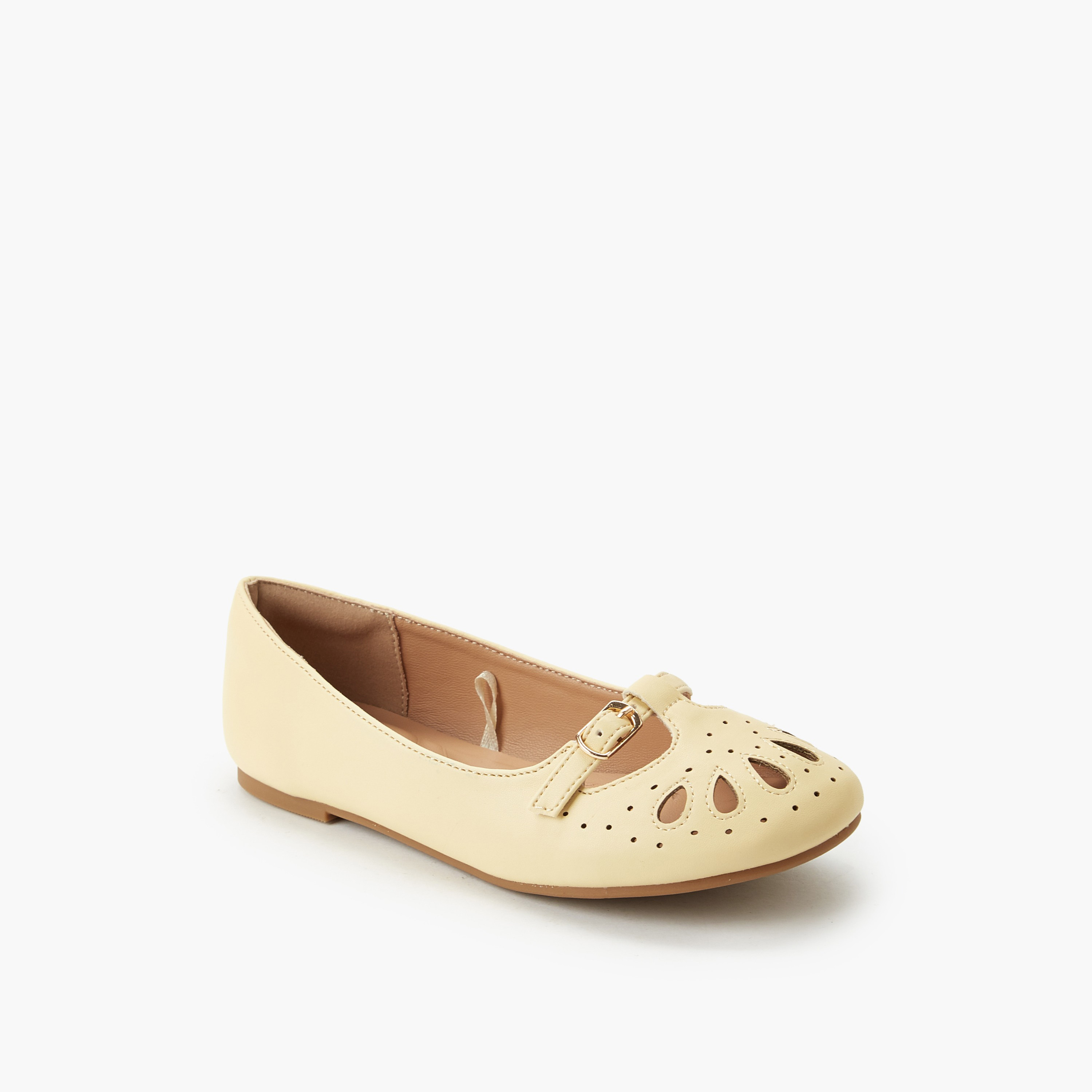 Little Missy Girls Buckle Accent Ballerina Shoes-girls-shoes-ballerinas-image-2