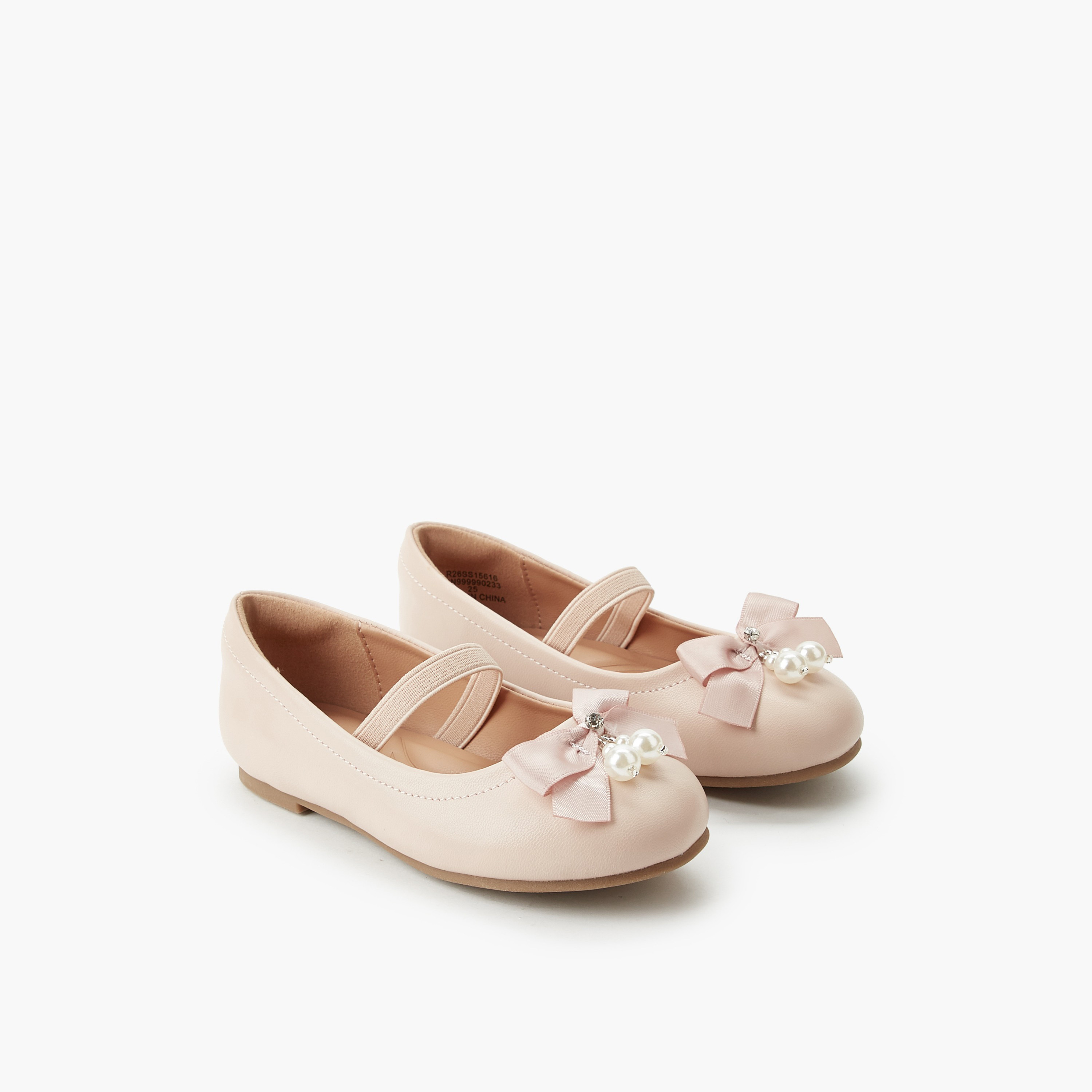 Juniors Girls Elastic Strap Ballerina Shoes-girls-shoes-ballerinas-image-1