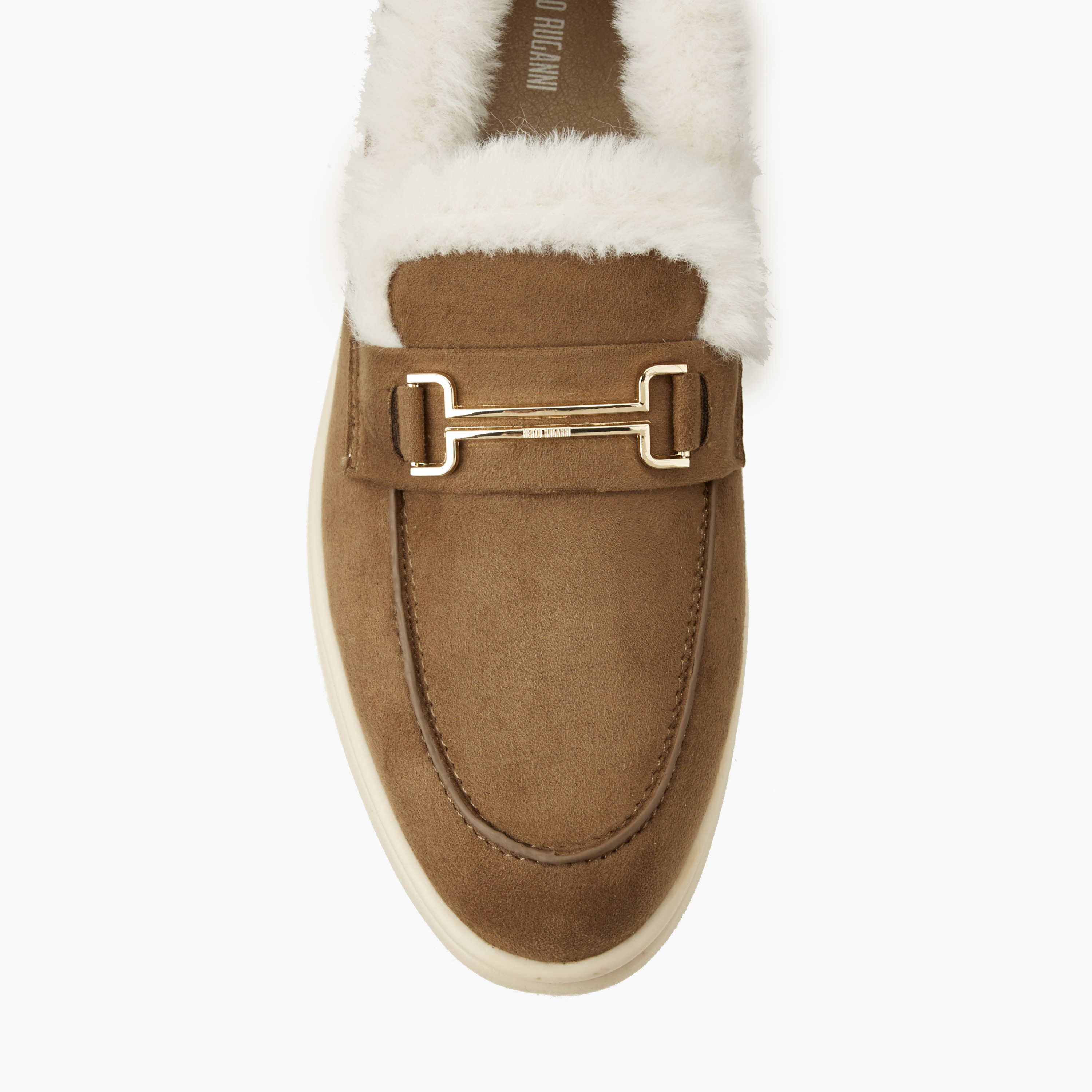 حذاء سهل الارتداء فرو صناعي للنساء من رينزو روجاني-women-shoes-flats-loafers-image-4