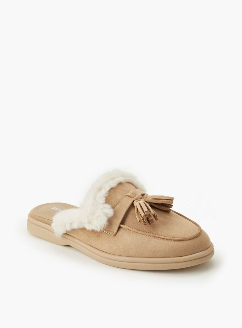 حذاء ميول فرو صناعي للنساء من رينزو روجاني-women-shoes-flats-mules-image-2