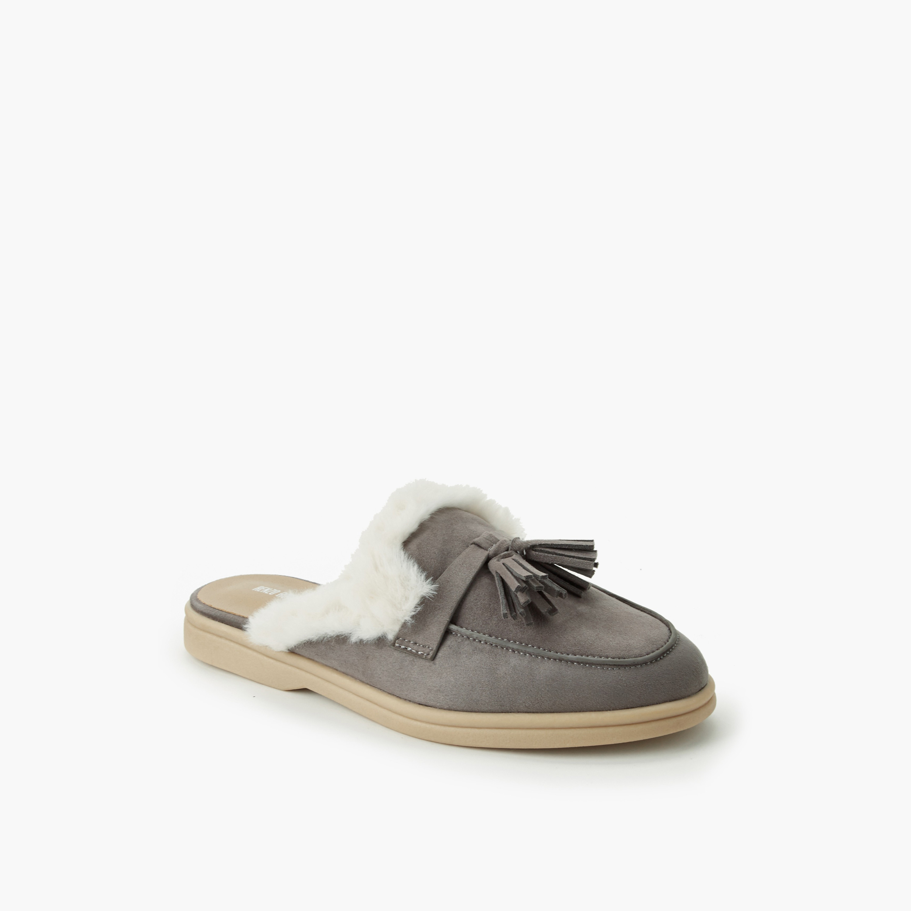 Renzo Ruganni Women Faux Fur Mules-women-shoes-flats-mules-image-2