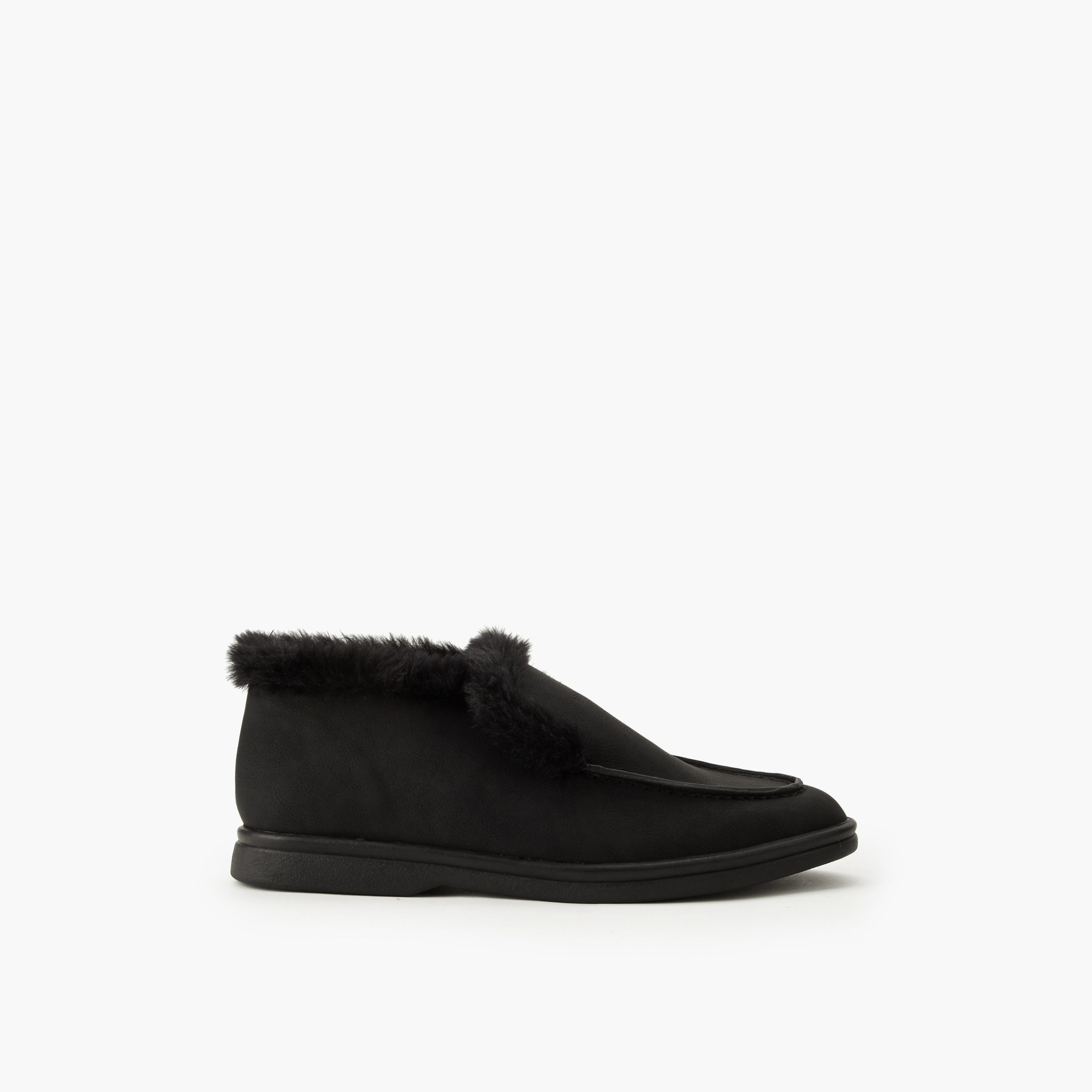 حذاء سهل الارتداء فرو صناعي للنساء من رينزو روجاني-women-shoes-flats-loafers-image-3