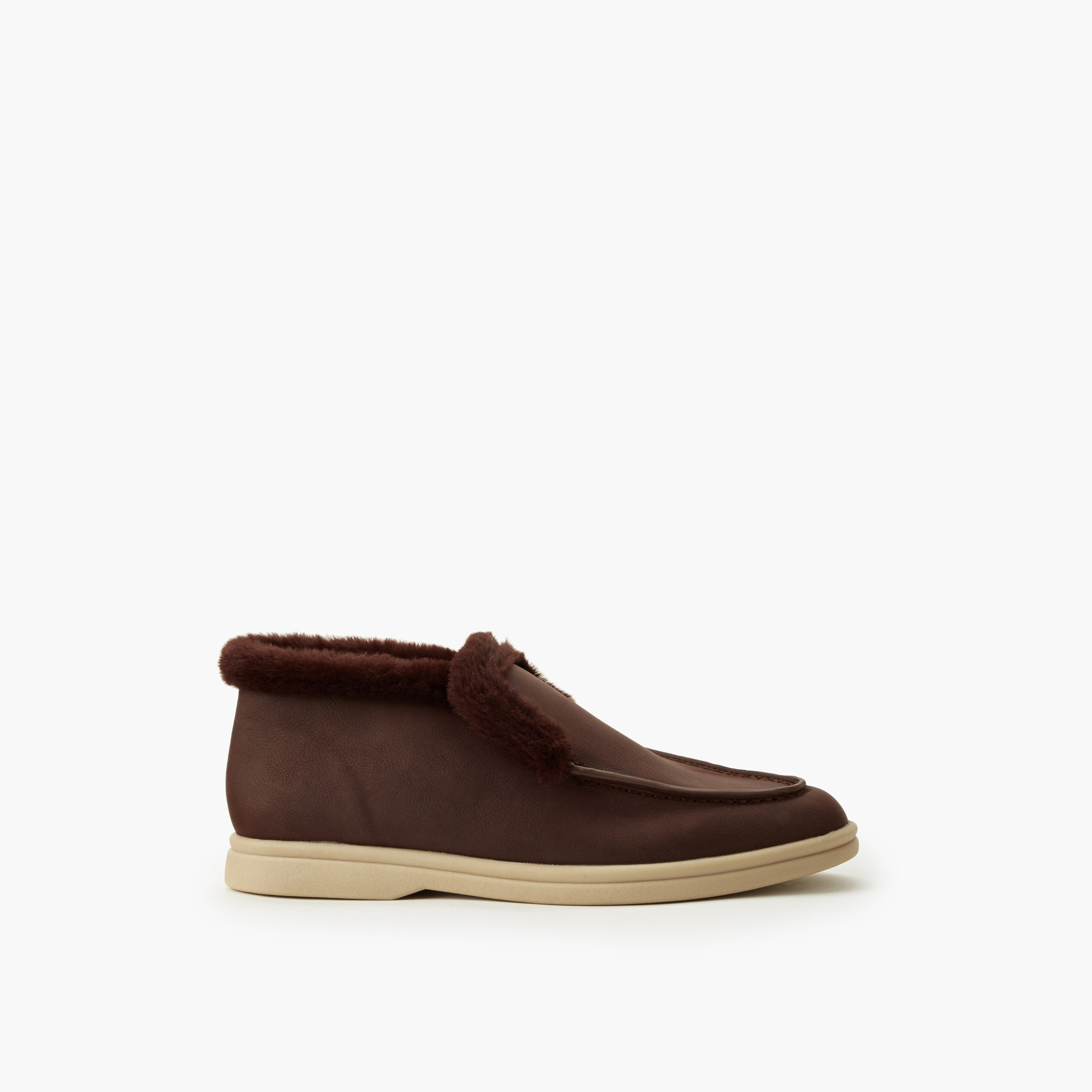 حذاء سهل الارتداء فرو صناعي للنساء من رينزو روجاني-women-shoes-flats-loafers-image-3
