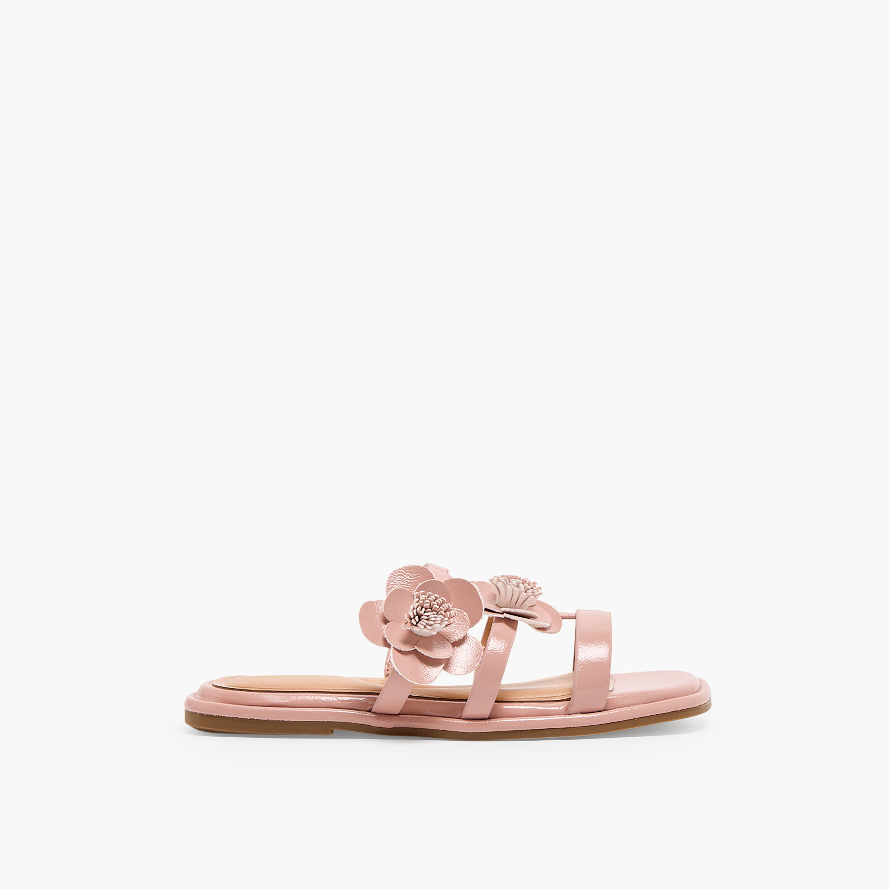 Little Missy Girls Floral Accent Slip-On Sandals-girls-shoes-sandals-image-2