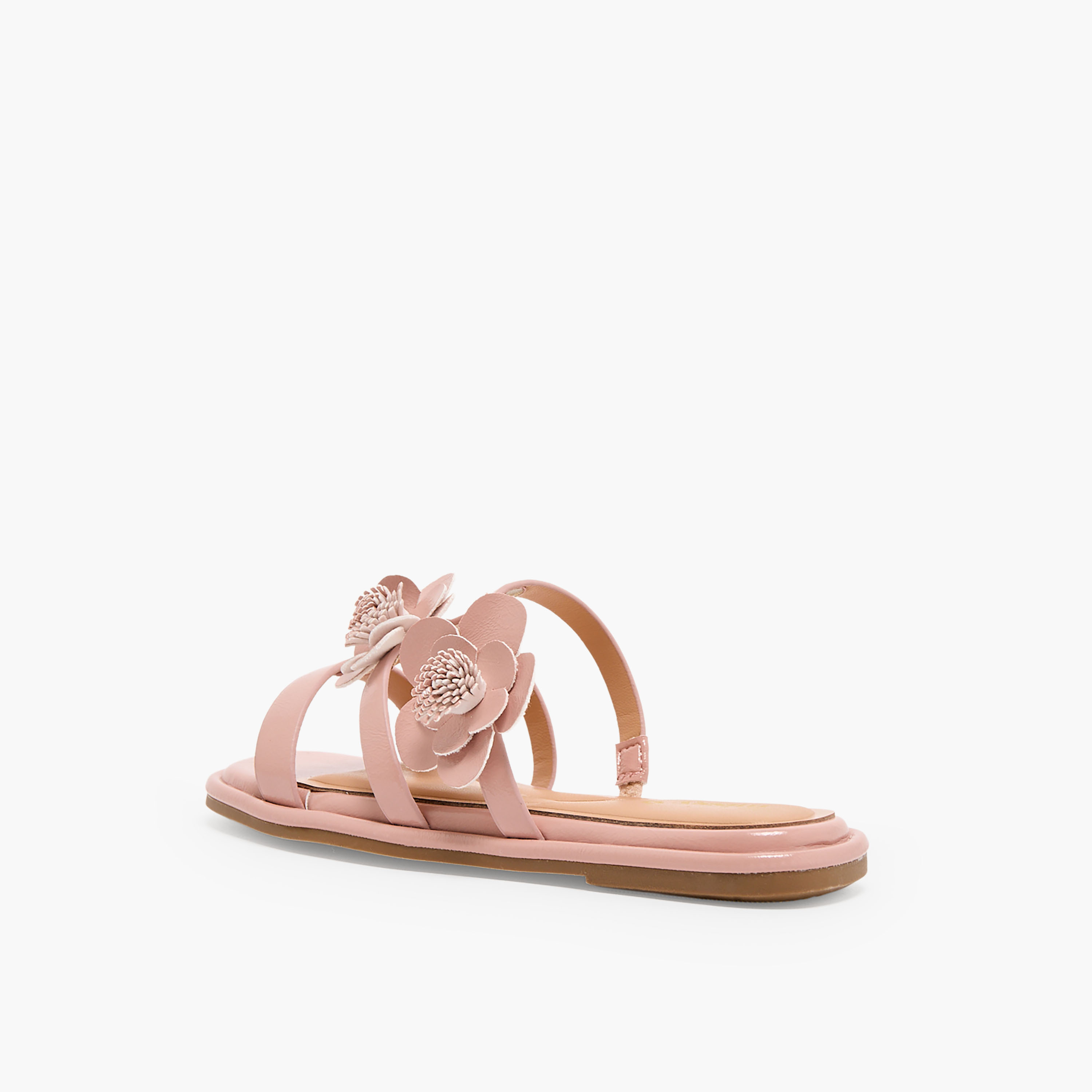 Little Missy Girls Floral Accent Slip-On Sandals-girls-shoes-sandals-image-4