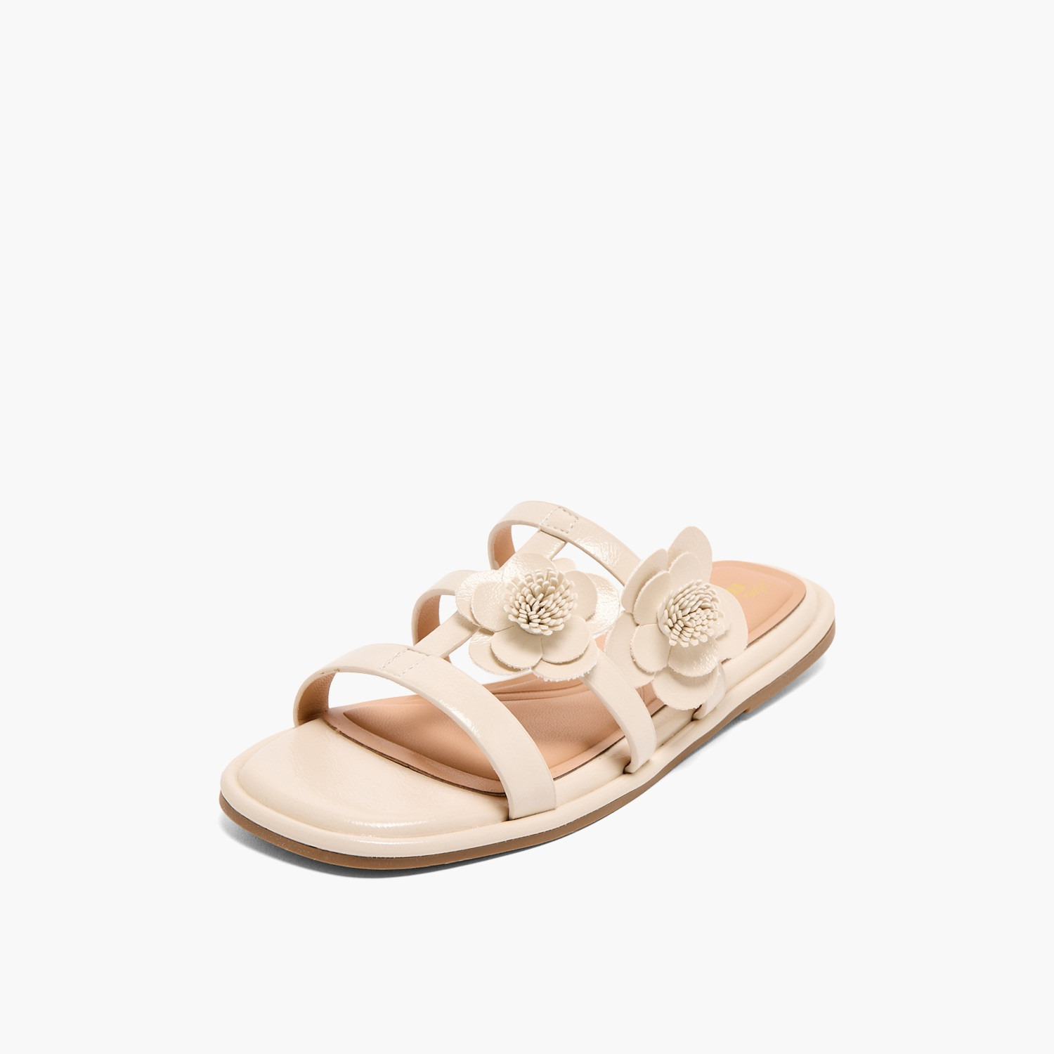 Little Missy Girls Floral Accent Slip-On Sandals-girls-shoes-sandals-image-3