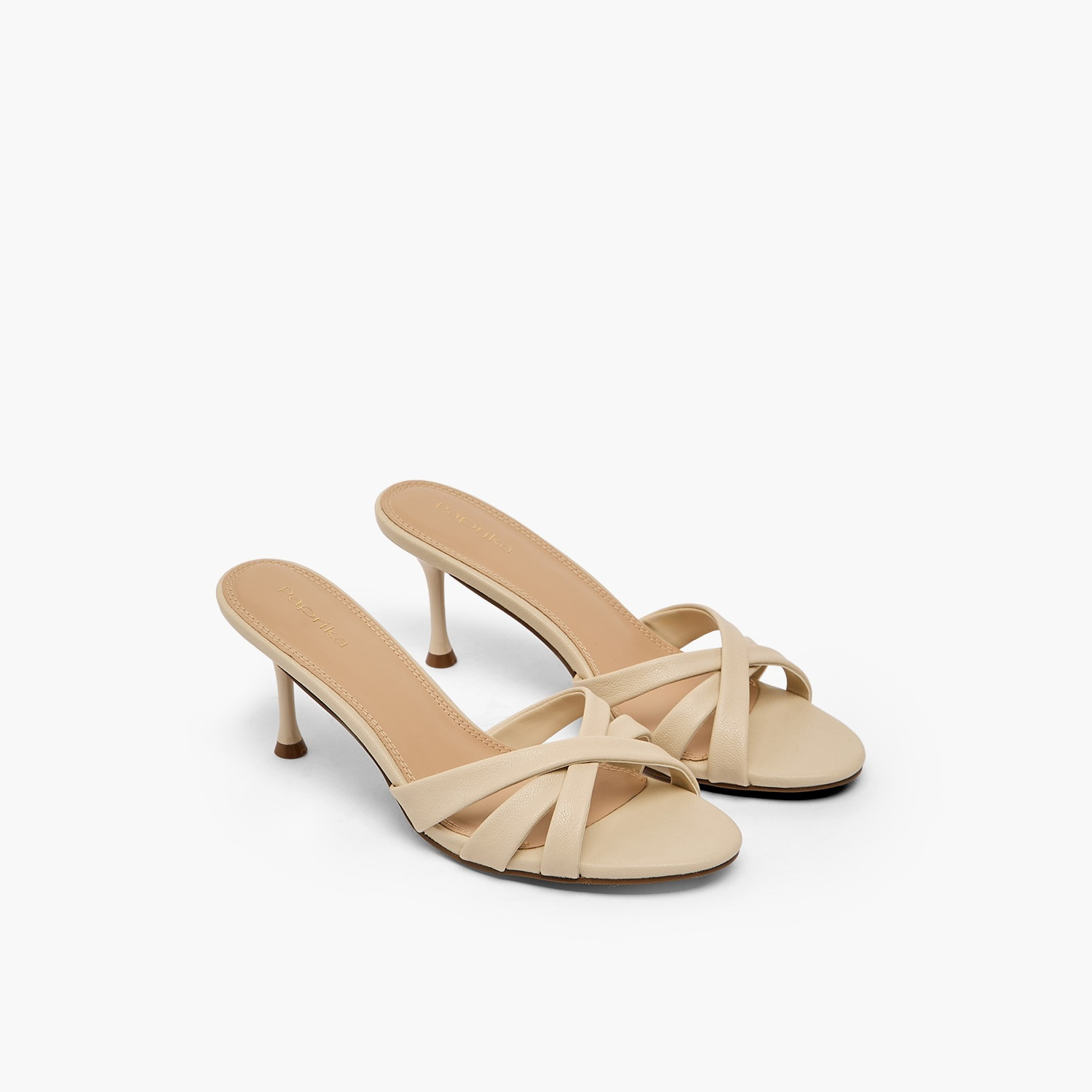 صندل أنيق بأحزمة متقاطعة وكعب كيتن من بابريكا-women-shoes-sandals-heeled-image-1