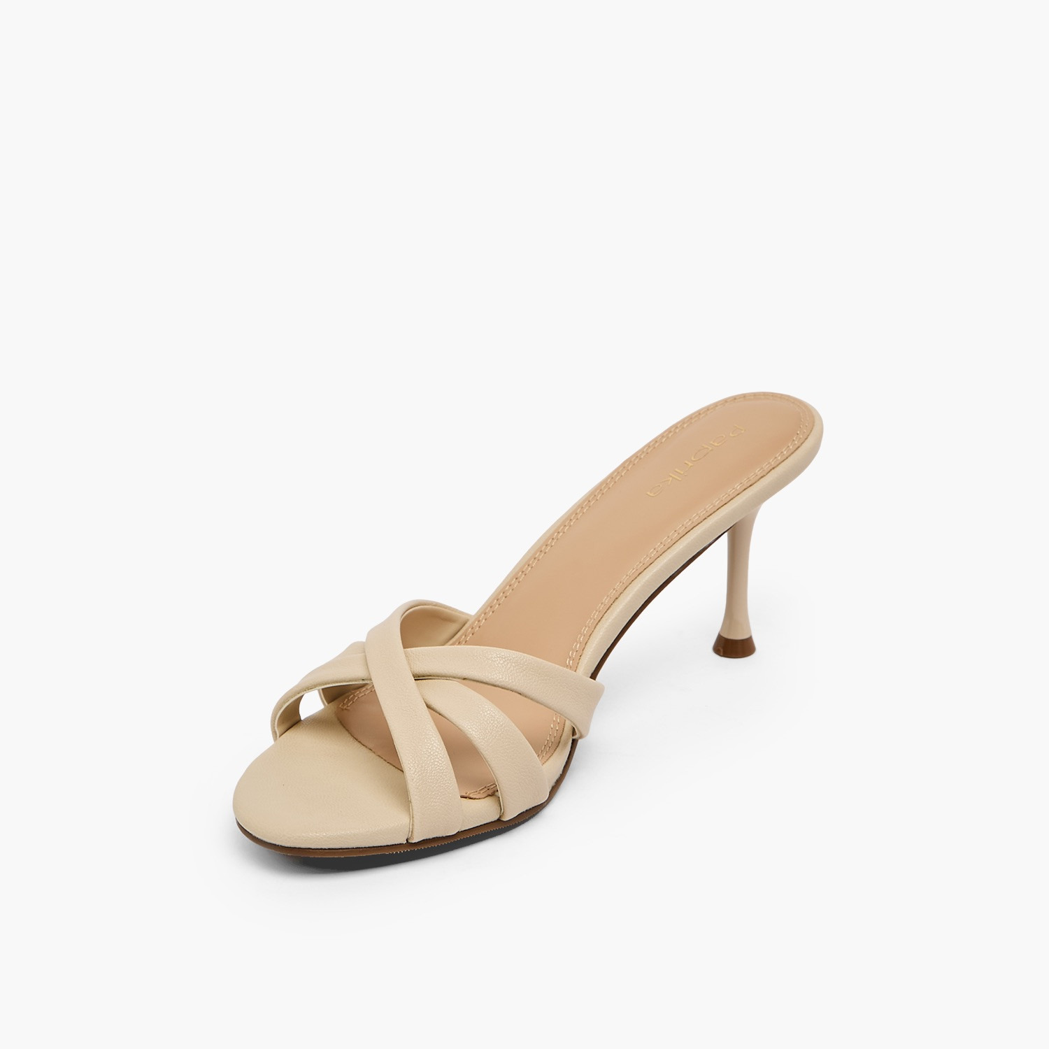 صندل أنيق بأحزمة متقاطعة وكعب كيتن من بابريكا-women-shoes-sandals-heeled-image-4