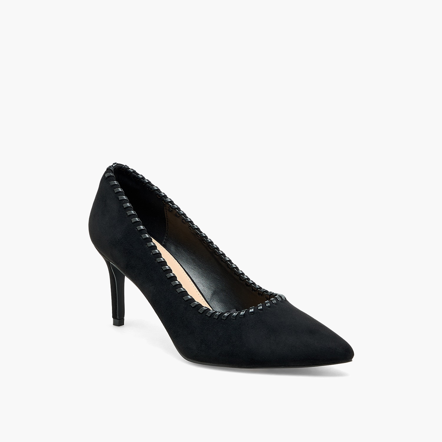 حذاء كلاسيكي بمقدمة مدببة وحواف بغرز السوط للنساء من فلورا بيلا-women-shoes-sandals-heeled-image-2