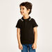 Juniors Polo Neck T-shirt with Short Sleeves-T Shirts-thumbnail-1