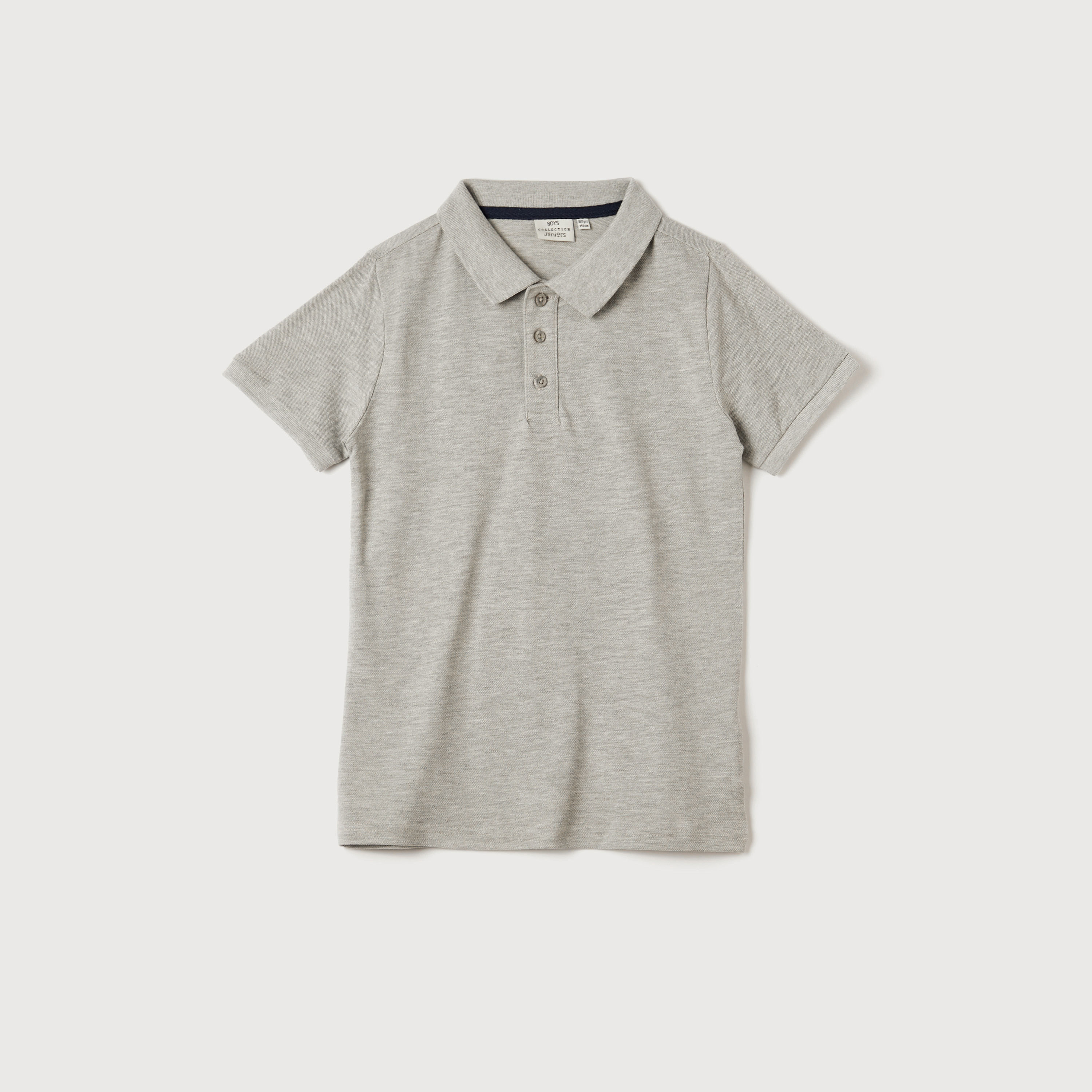 Juniors Polo Neck T-Shirt with Short Sleeves-boys-clothing-tshirtsandpolos-image-1