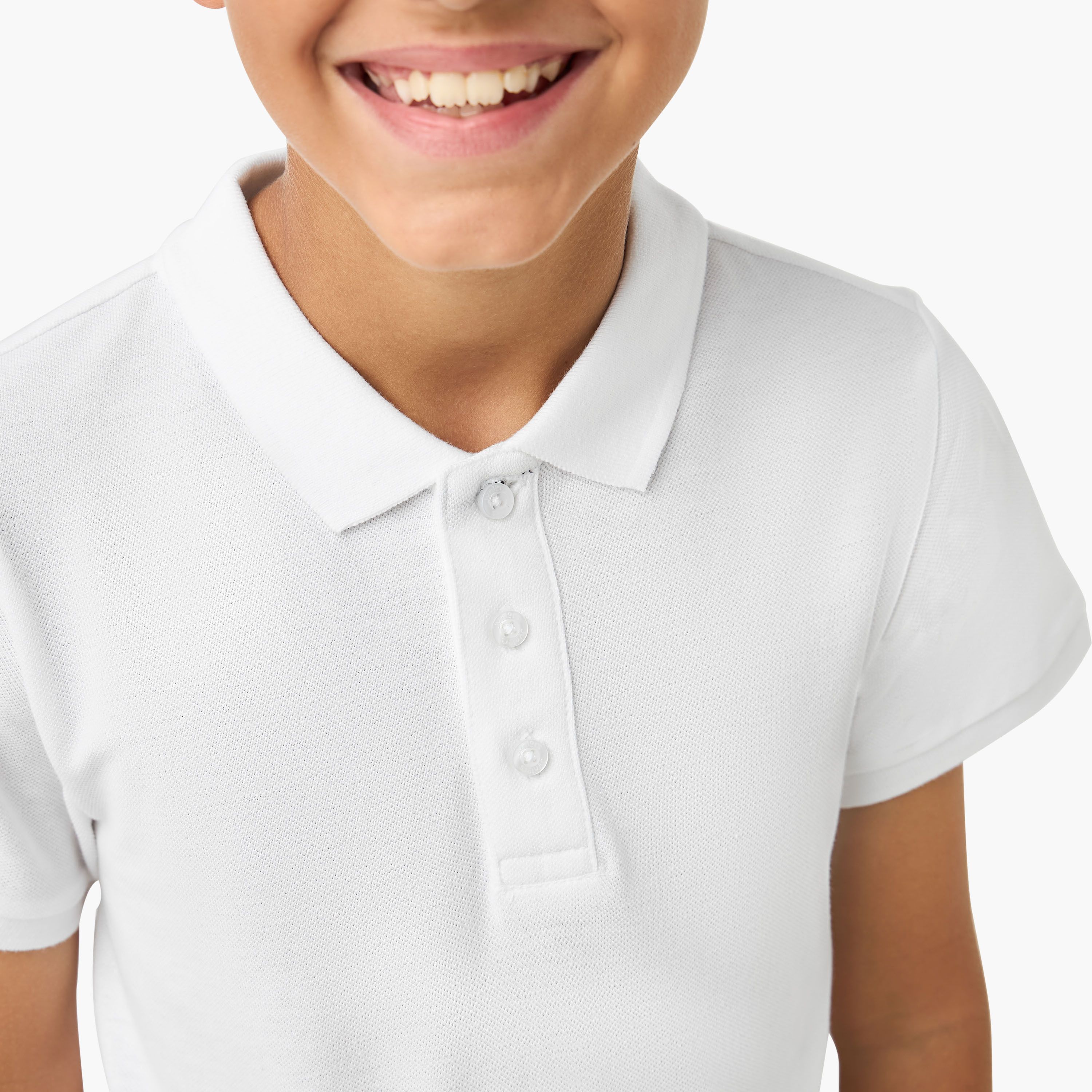 Juniors Solid Polo T-shirt with Short Sleeves-boys-clothing-tshirtsandpolos-image-4