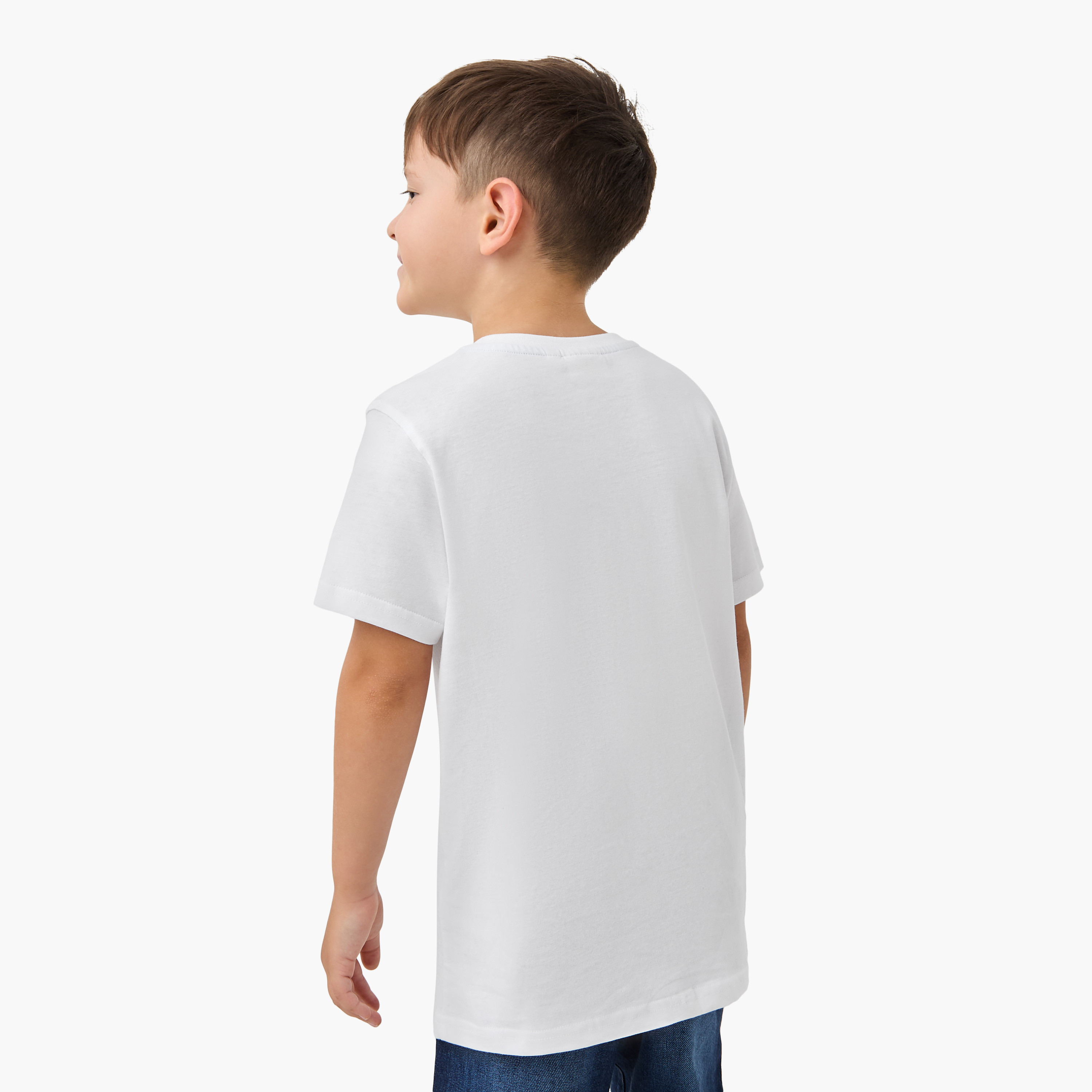 تيشيرتات سادة بياقة ضيقة وأكمام قصيرة من جونيورز - طقم من قطعتين-boys-clothing-tshirtsandpolos-image-4