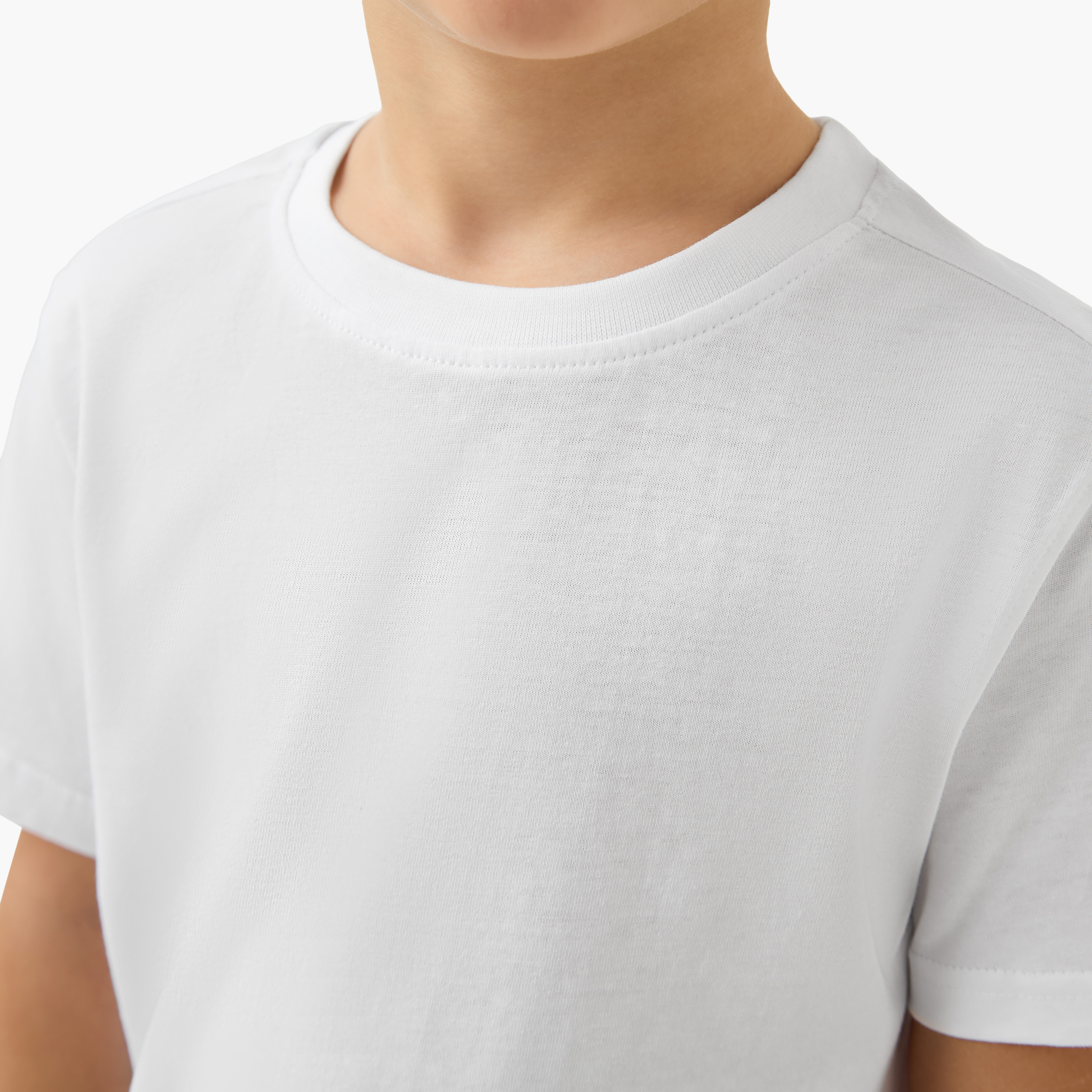 تيشيرتات سادة بياقة ضيقة وأكمام قصيرة من جونيورز - طقم من قطعتين-boys-clothing-tshirtsandpolos-image-6