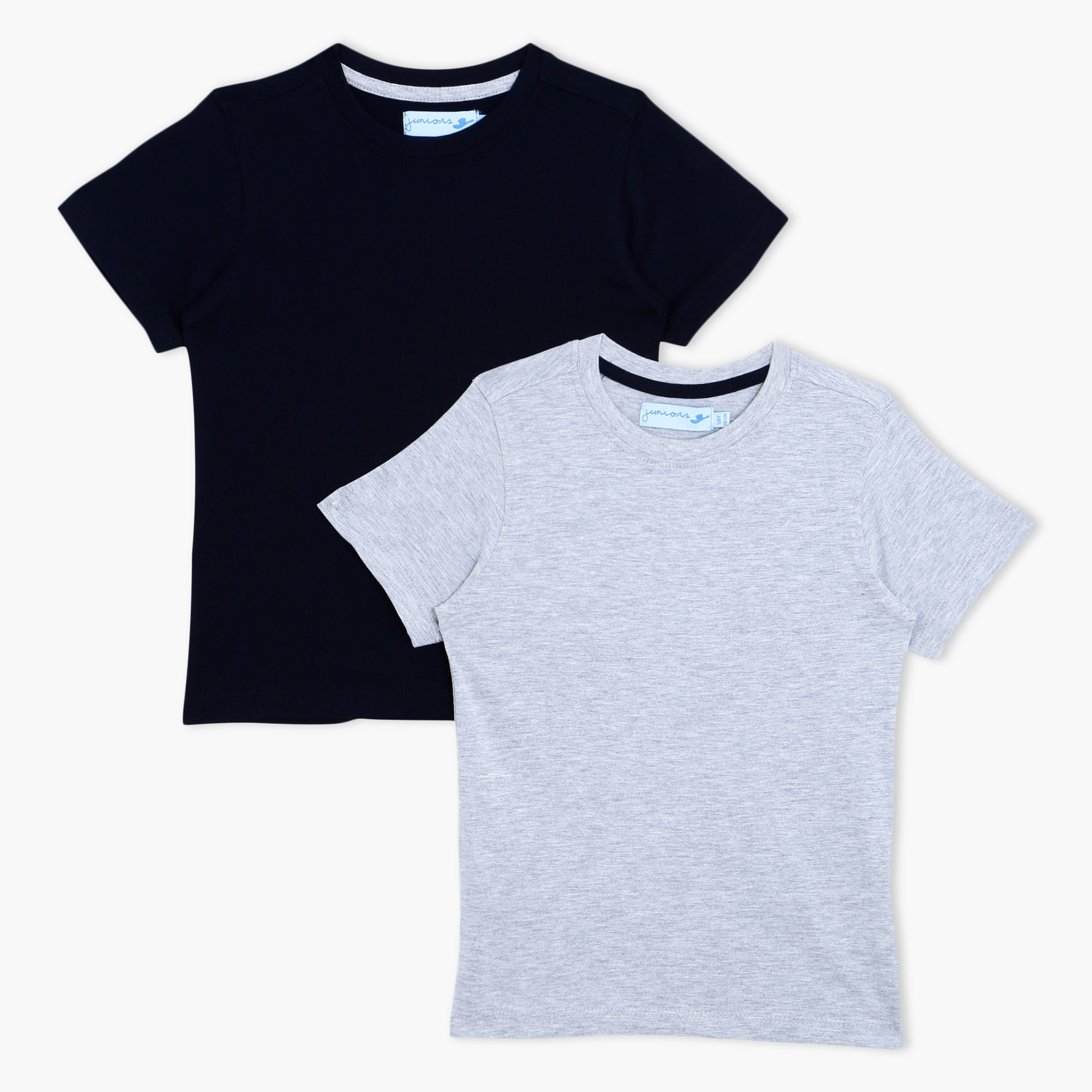 Juniors Solid T-shirt with Crew Neck and Short Sleeves - Set of 2-boys-clothing-tshirtsandpolos-image-1