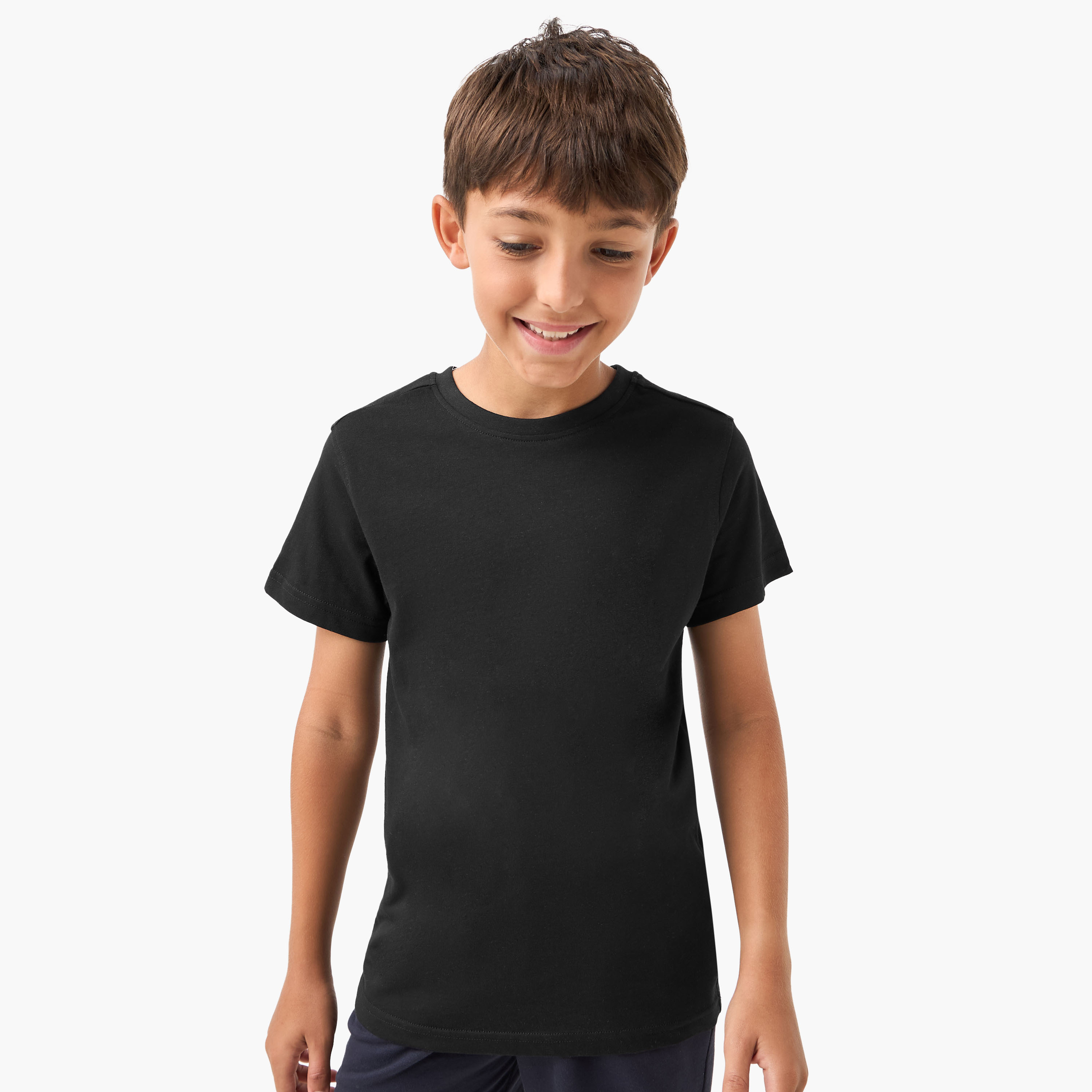 تيشيرت بياقة ضيّقة وأكمام قصيرة من جونيورز - طقم من قطعتين-boys-clothing-tshirtsandpolos-image-3