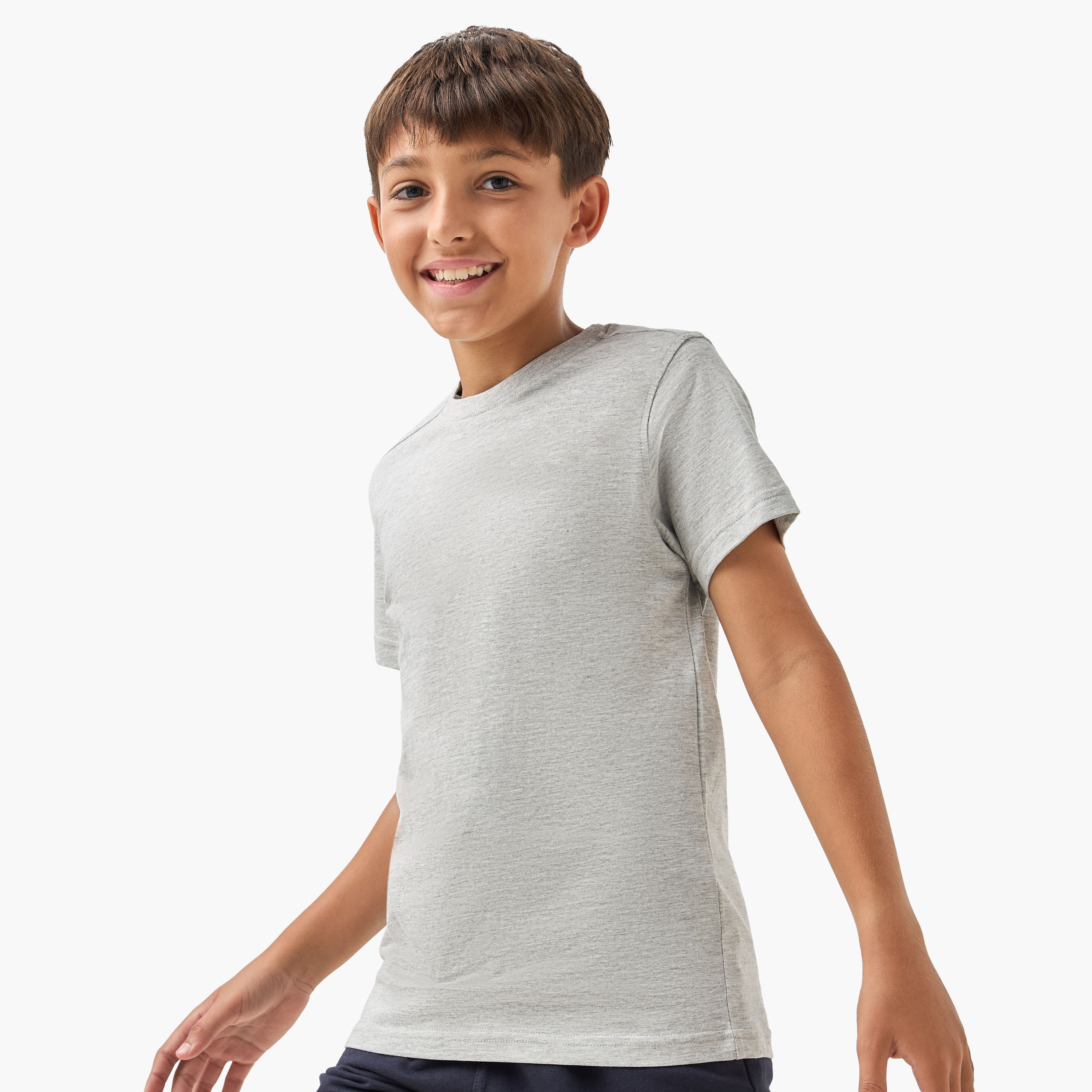 تيشيرت بياقة ضيّقة وأكمام قصيرة من جونيورز - طقم من قطعتين-boys-clothing-tshirtsandpolos-image-7
