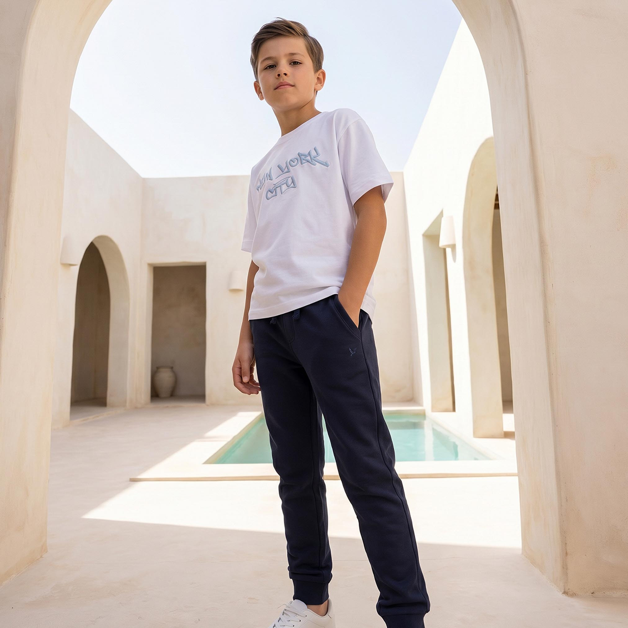 Juniors Full Length Jog Pants with Elasticised Waistband-boys-clothing-bottoms-joggersandtrackpants-image-5