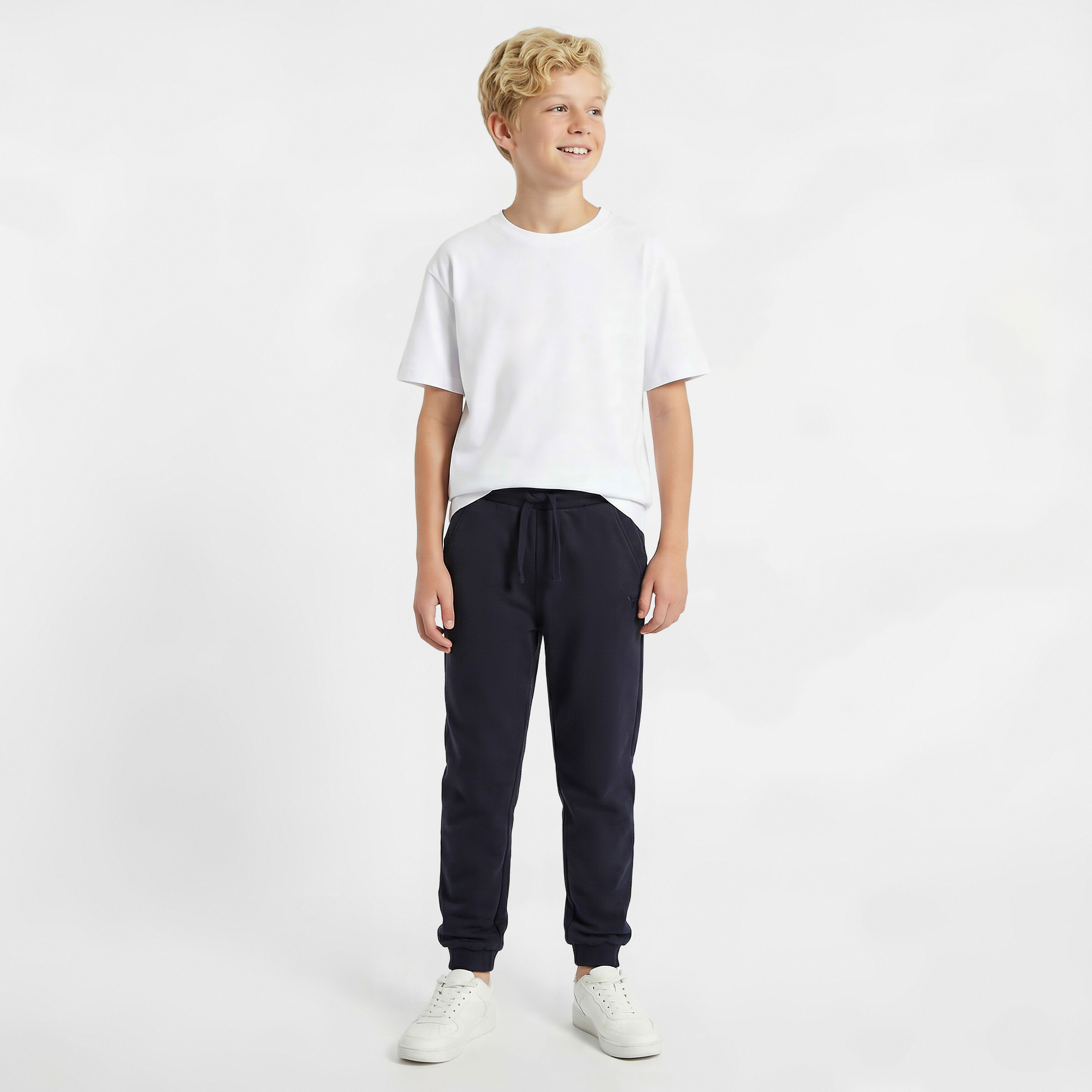 Juniors Drawstring Waist Joggers with Pockets-boys-clothing-bottoms-joggersandtrackpants-image-2