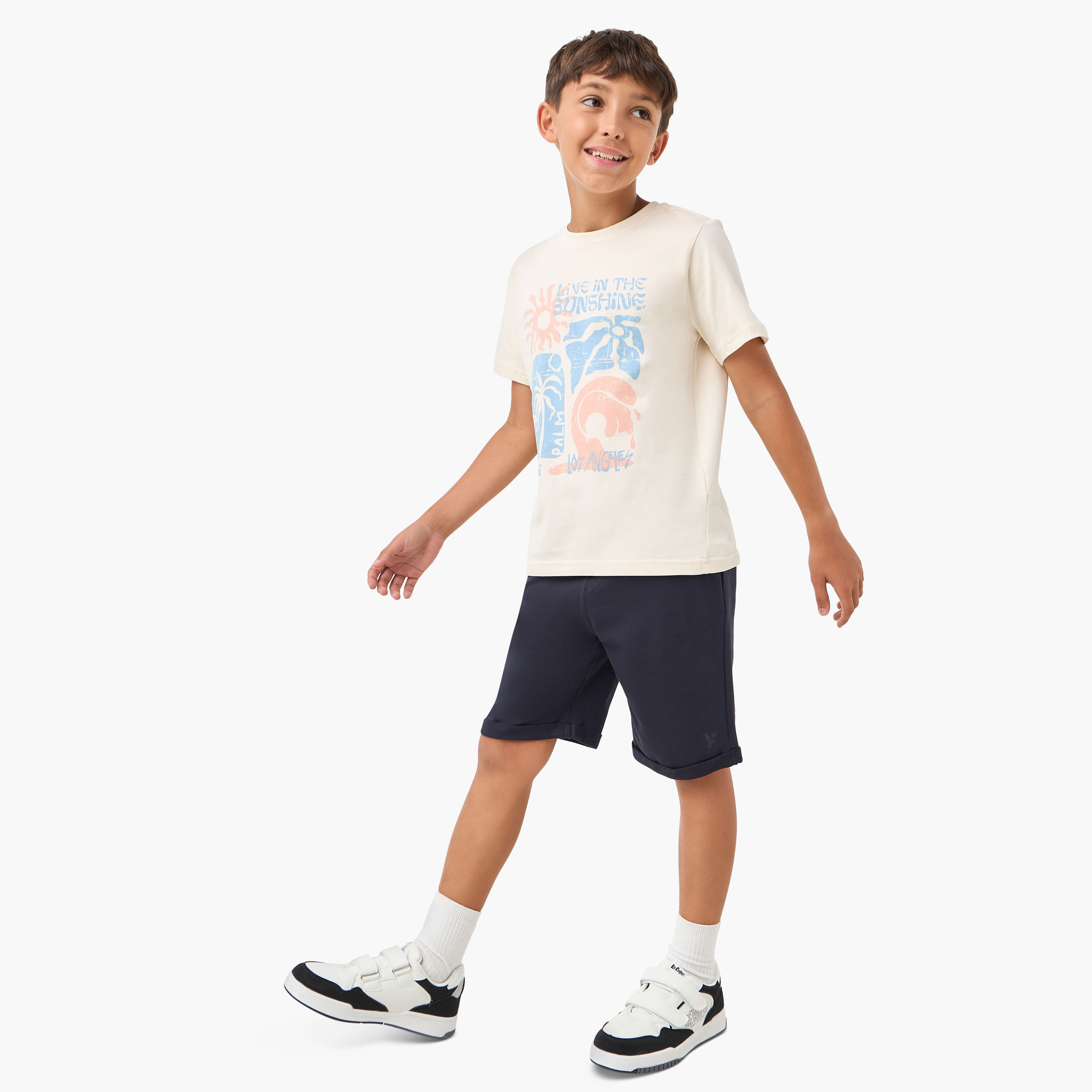 Juniors Solid Shorts with Pocket Detail and Elasticised Waistband-boys-clothing-bottoms-shorts-image-2