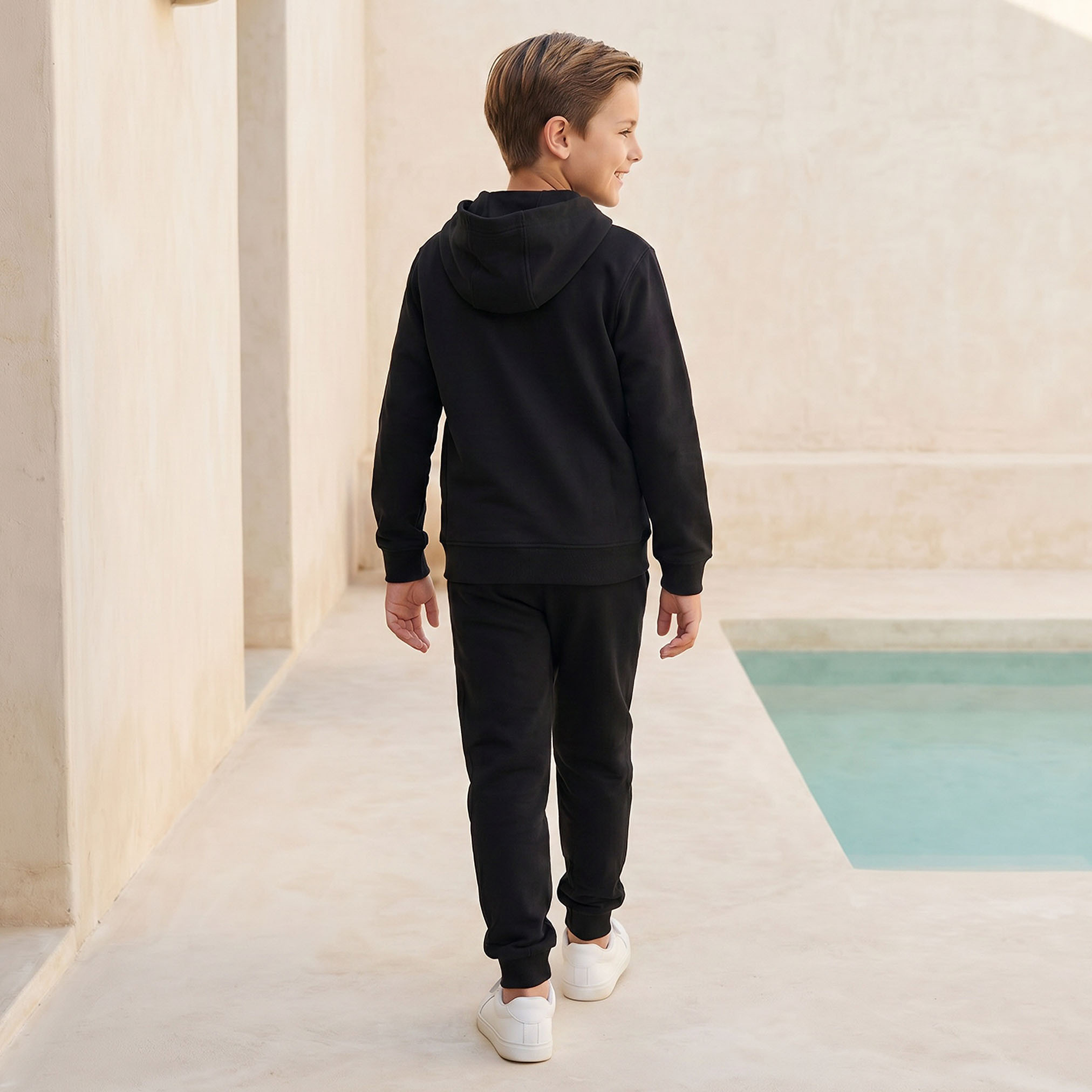 Juniors Textured Long Sleeves Jacket with Hood-boys-clothing-jacketsandcoats-image-3