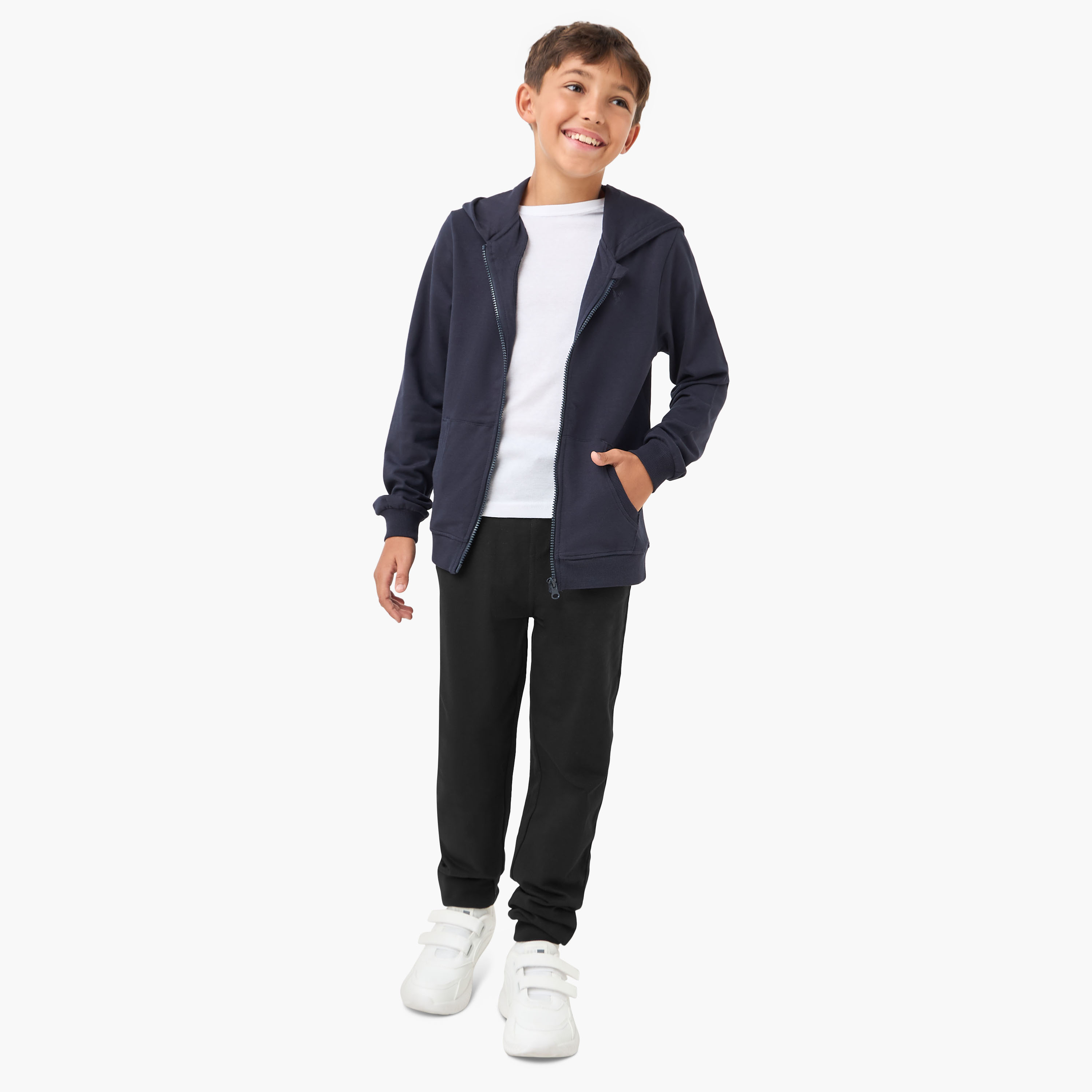 Juniors Printed Badge Detail Jacket with Long Sleeves -boys-clothing-jacketsandcoats-image-2