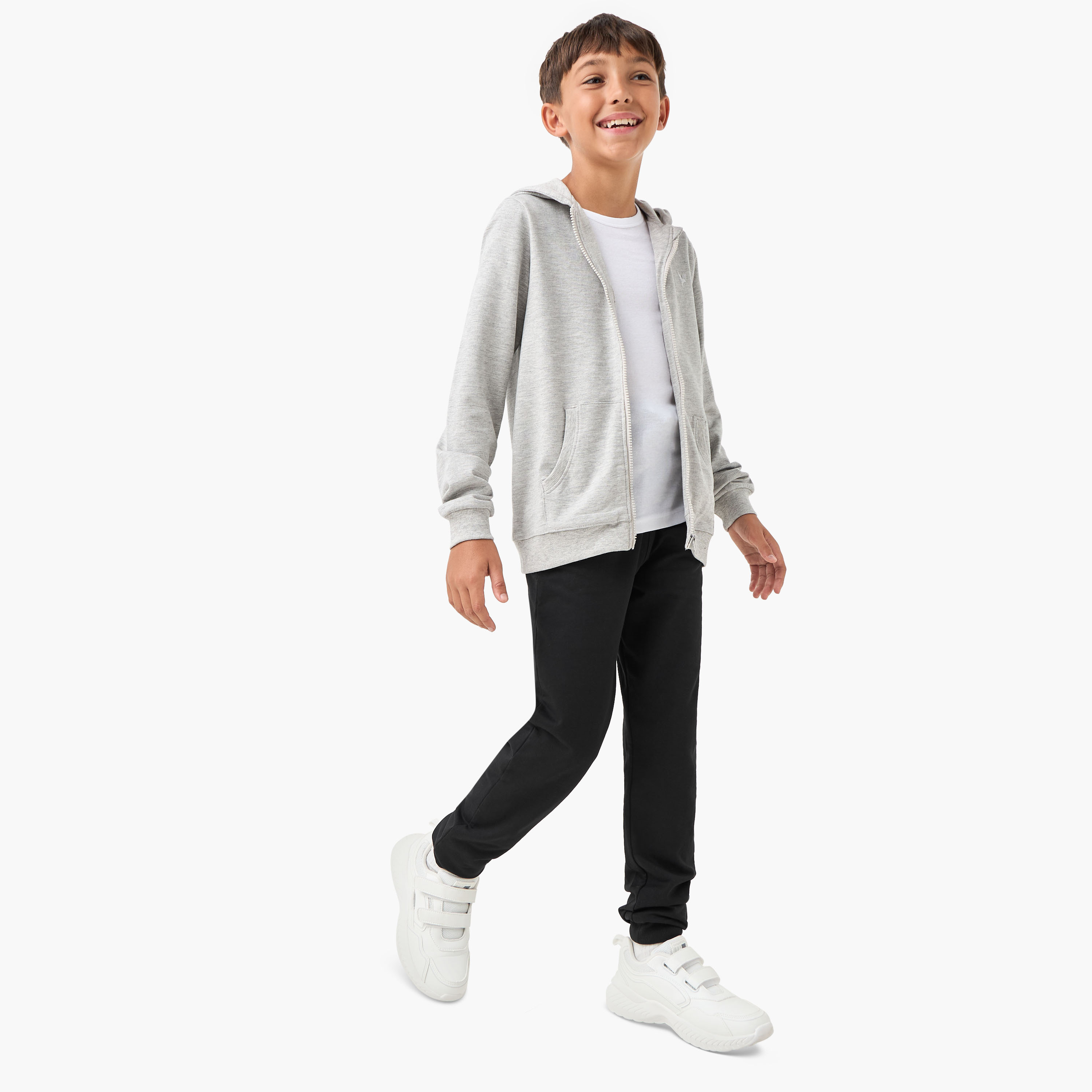 Juniors Textured Long Sleeves Jacket with Hood-boys-clothing-jacketsandcoats-image-2