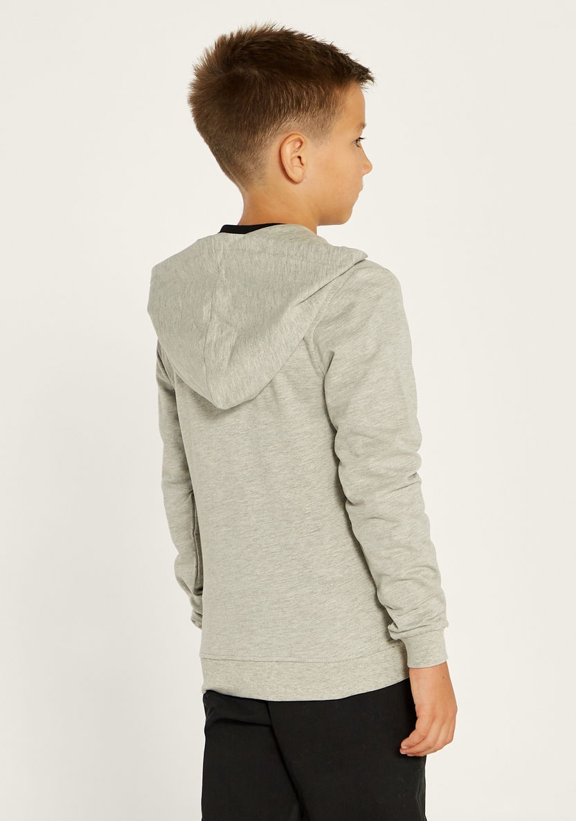 Juniors Textured Long Sleeves Jacket with Hood-Coats and Jackets-image-3