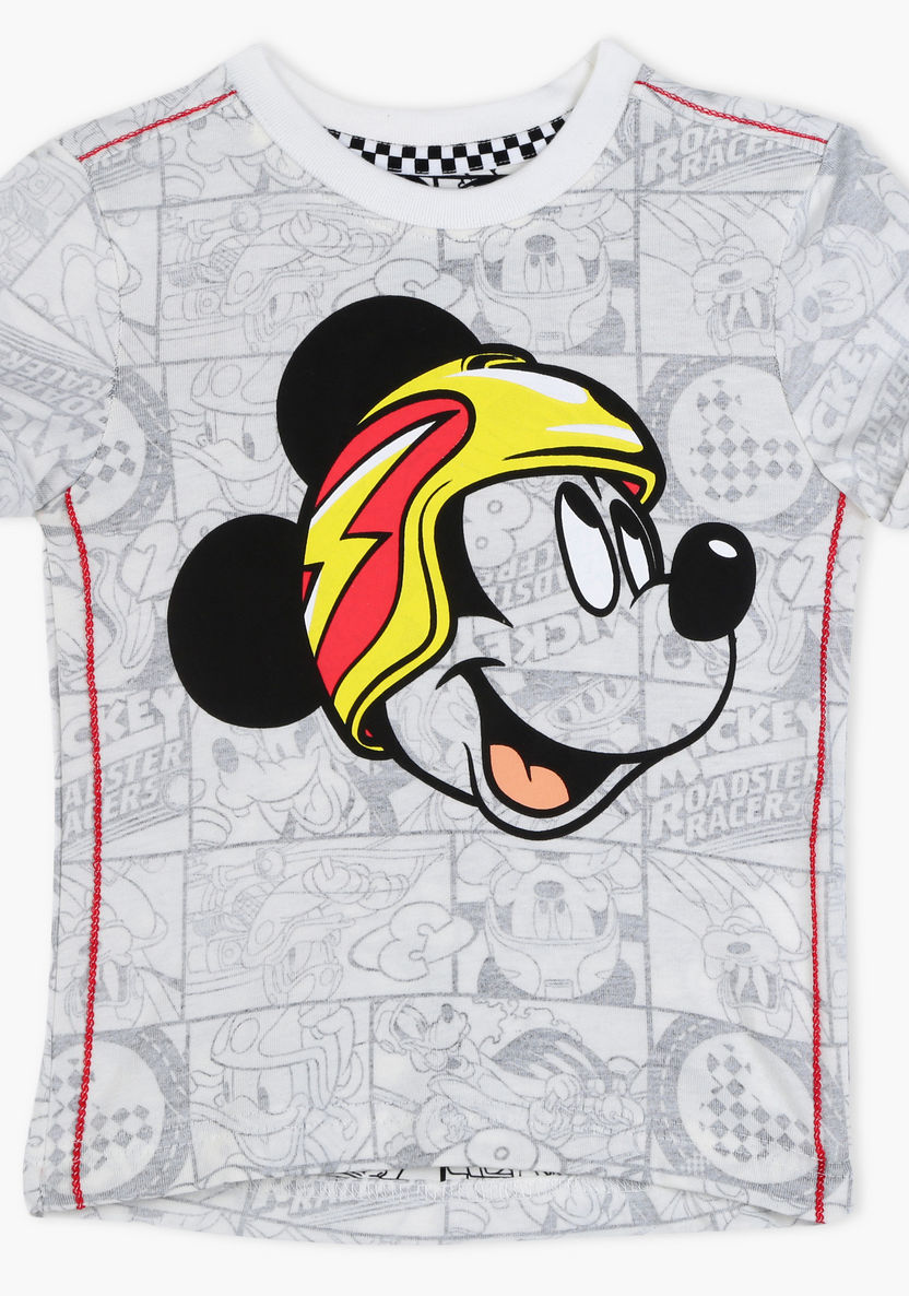 Mickey Mouse Printed Crew Neck T-shirt-T Shirts-image-0