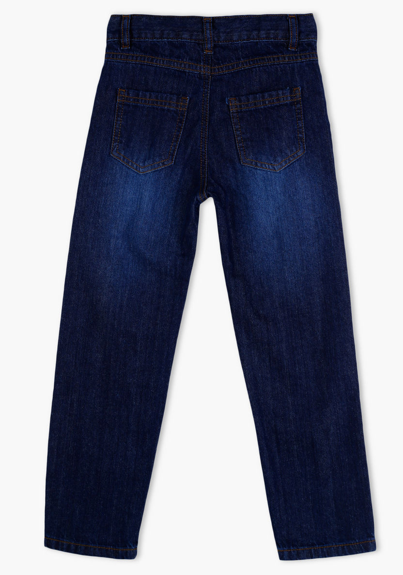 Juniors Full Length Jeans with Button Closure-Jeans-image-1