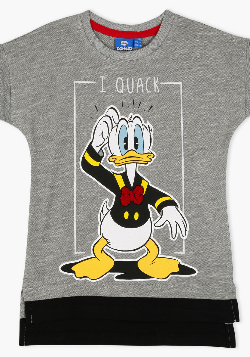 Donald Duck Printed Crew Neck T-shirt-T Shirts-image-0