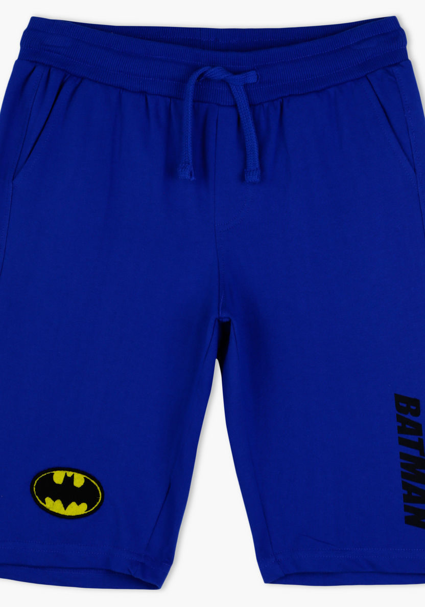 Batman Printed Shorts with Elasticised Waistband-Shorts-image-0