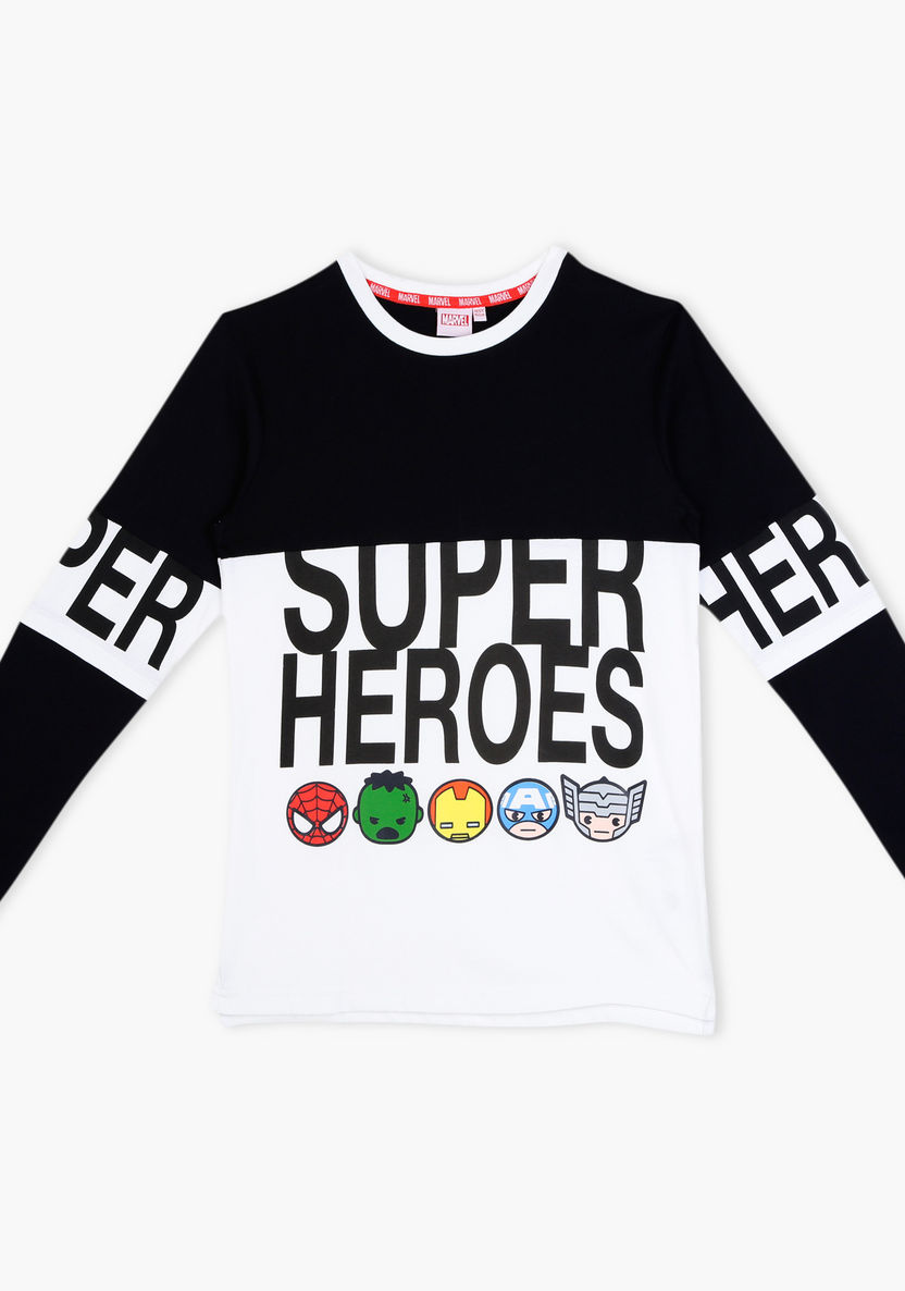 Superheroes Printed Crew Neck T-shirt-T Shirts-image-0