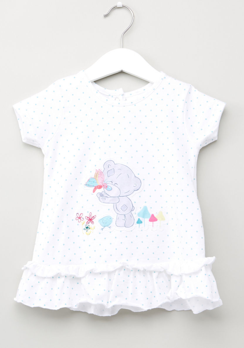 Tiny Tatty Teddy Printed Top with Jeggings-Clothes Sets-image-1