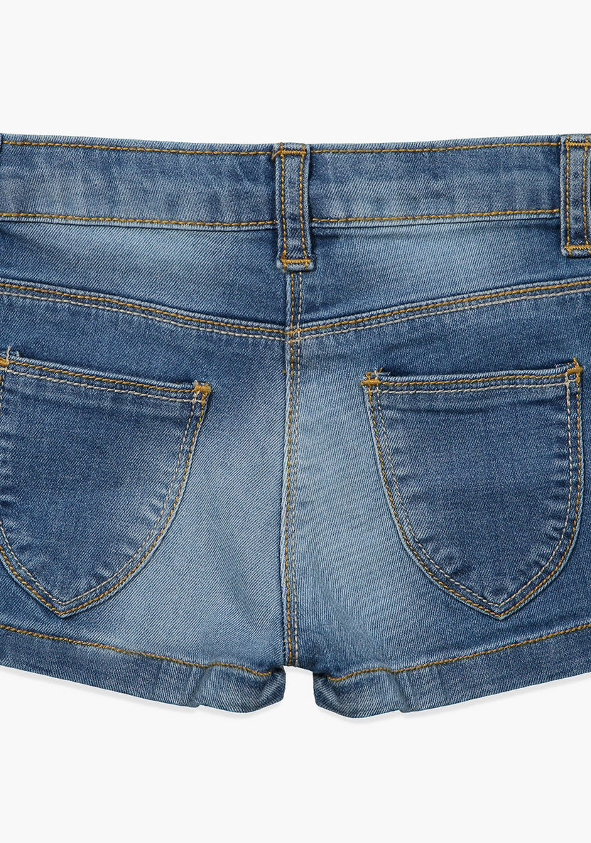 Juniors Embellished Denim Shorts-Shorts-image-1