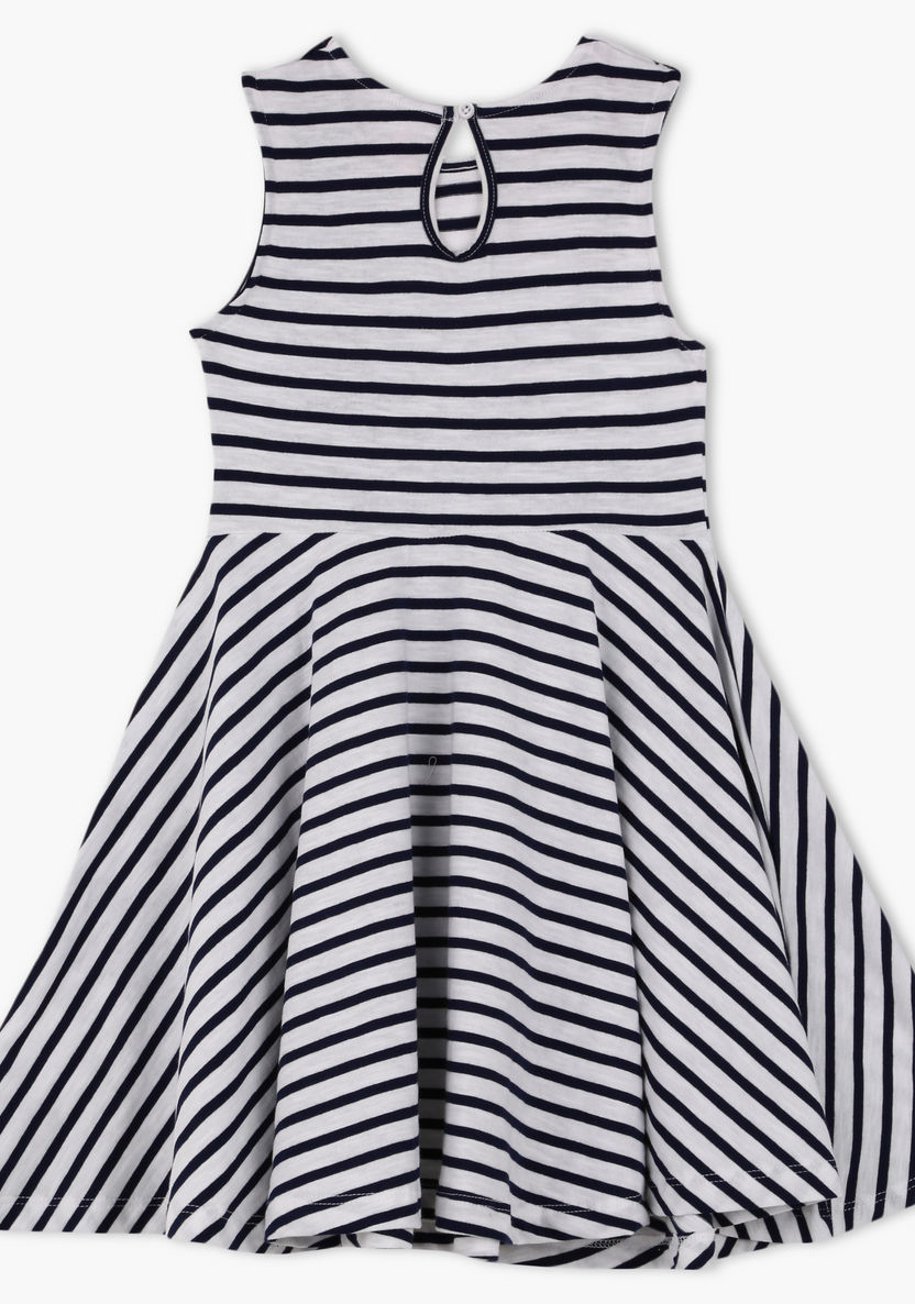 Juniors Striped Sleeveless Dress-Dresses%2C Gowns and Frocks-image-1