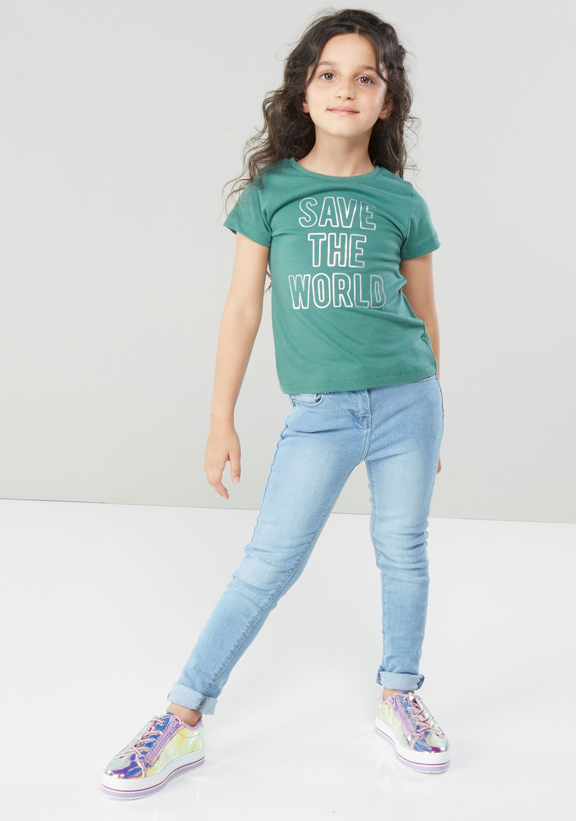 Juniors Full Length Jeans with Pocket Detail and Belt Loops-Jeans and Jeggings-image-0