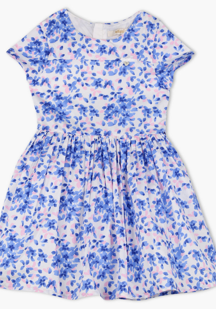 Eligo Floral Print Woven Dress-Dresses%2C Gowns and Frocks-image-0