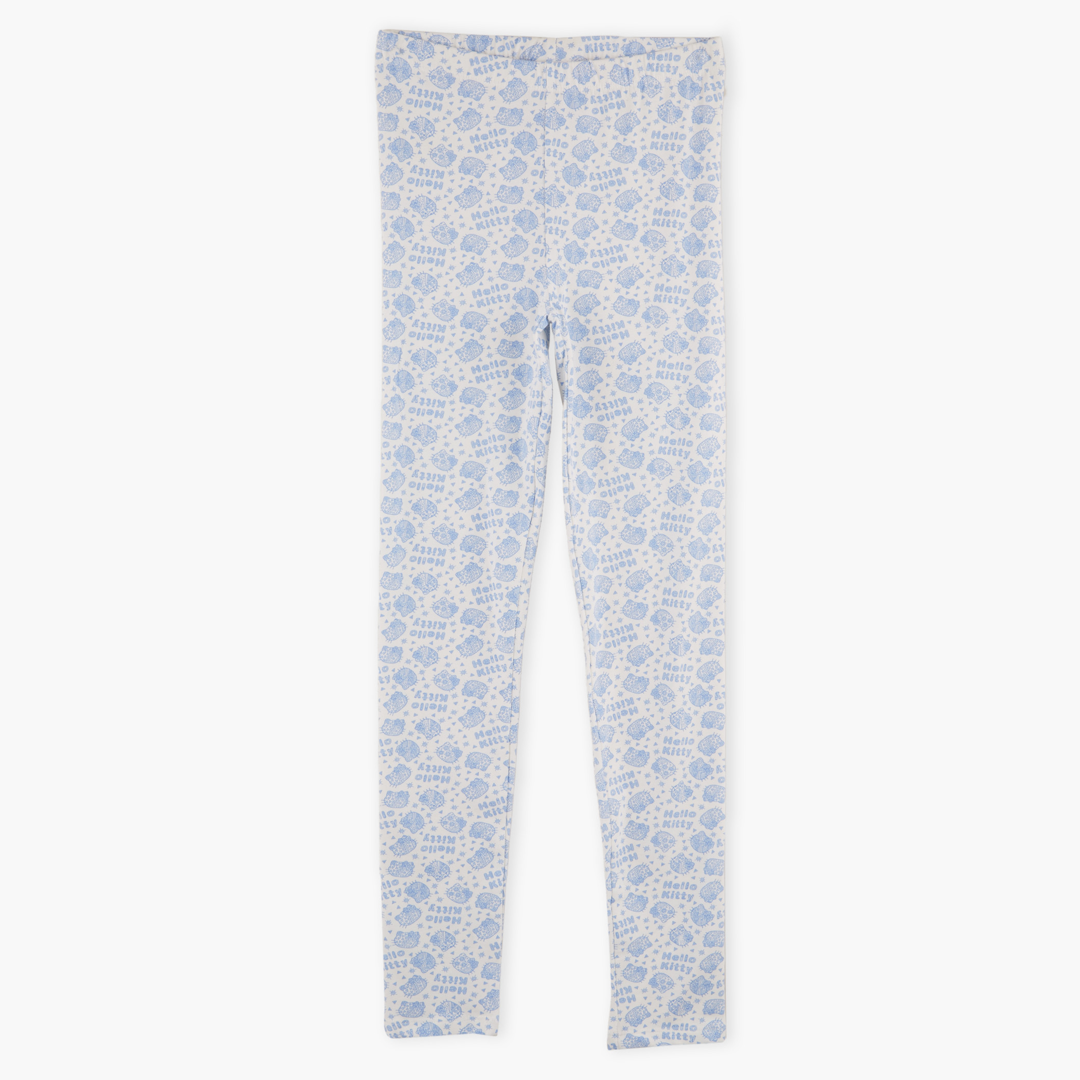بنطال ليقنز بطبعات هاللو كيتي وخصر مطاطي-girls-clothing-bottoms-leggings-image-1
