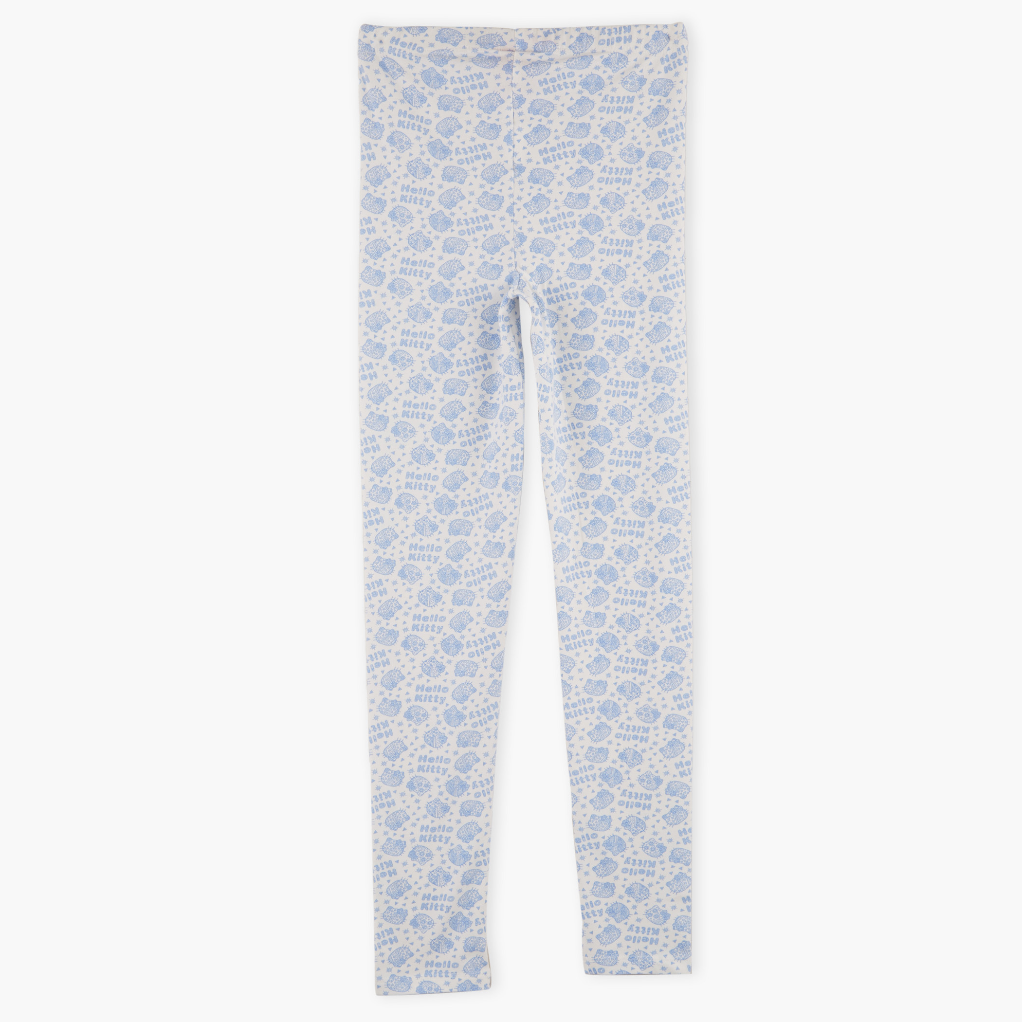 بنطال ليقنز بطبعات هاللو كيتي وخصر مطاطي-girls-clothing-bottoms-leggings-image-2