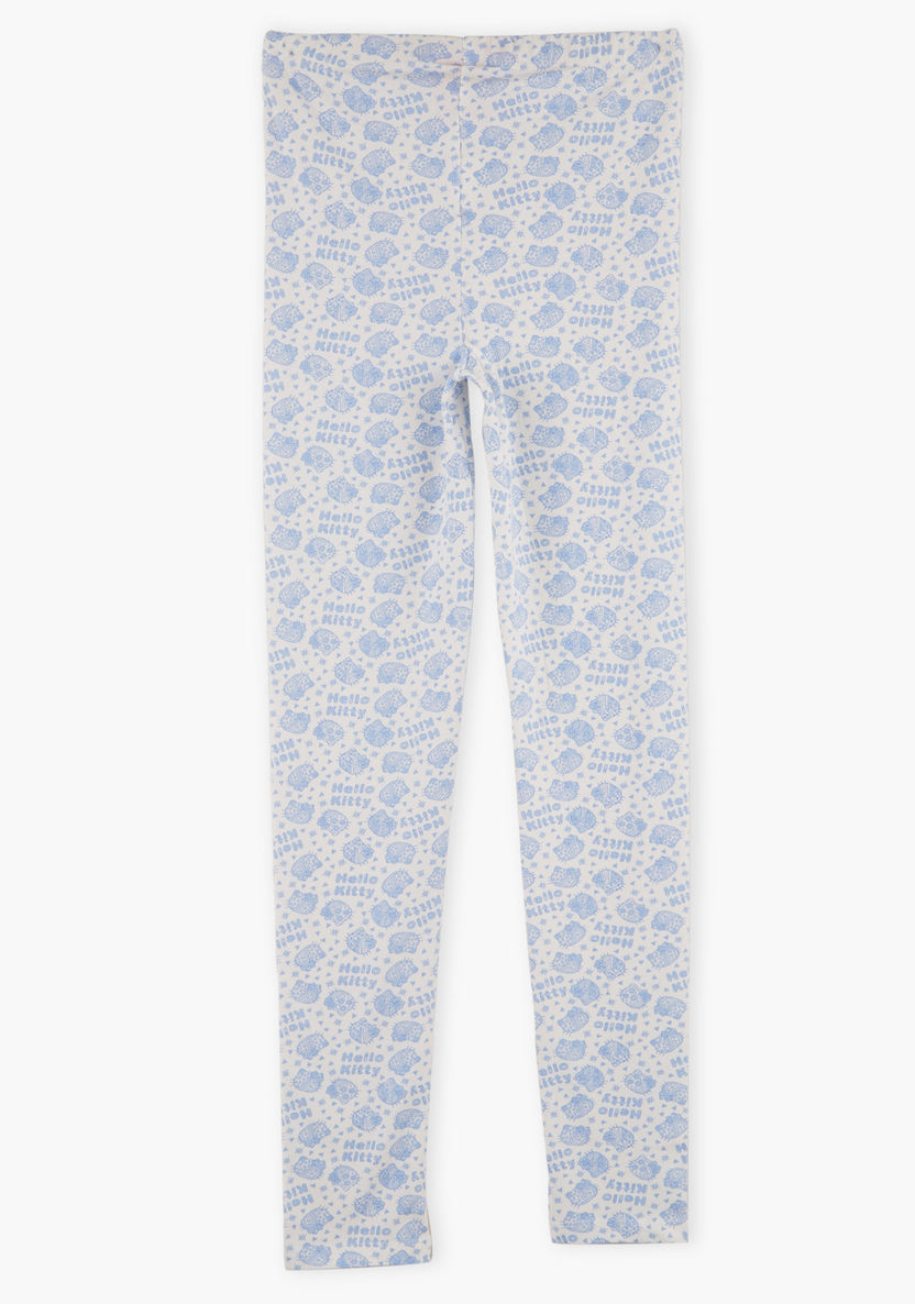 Hello Kitty Printed Legging with Elasticised Waistband-Leggings-image-1