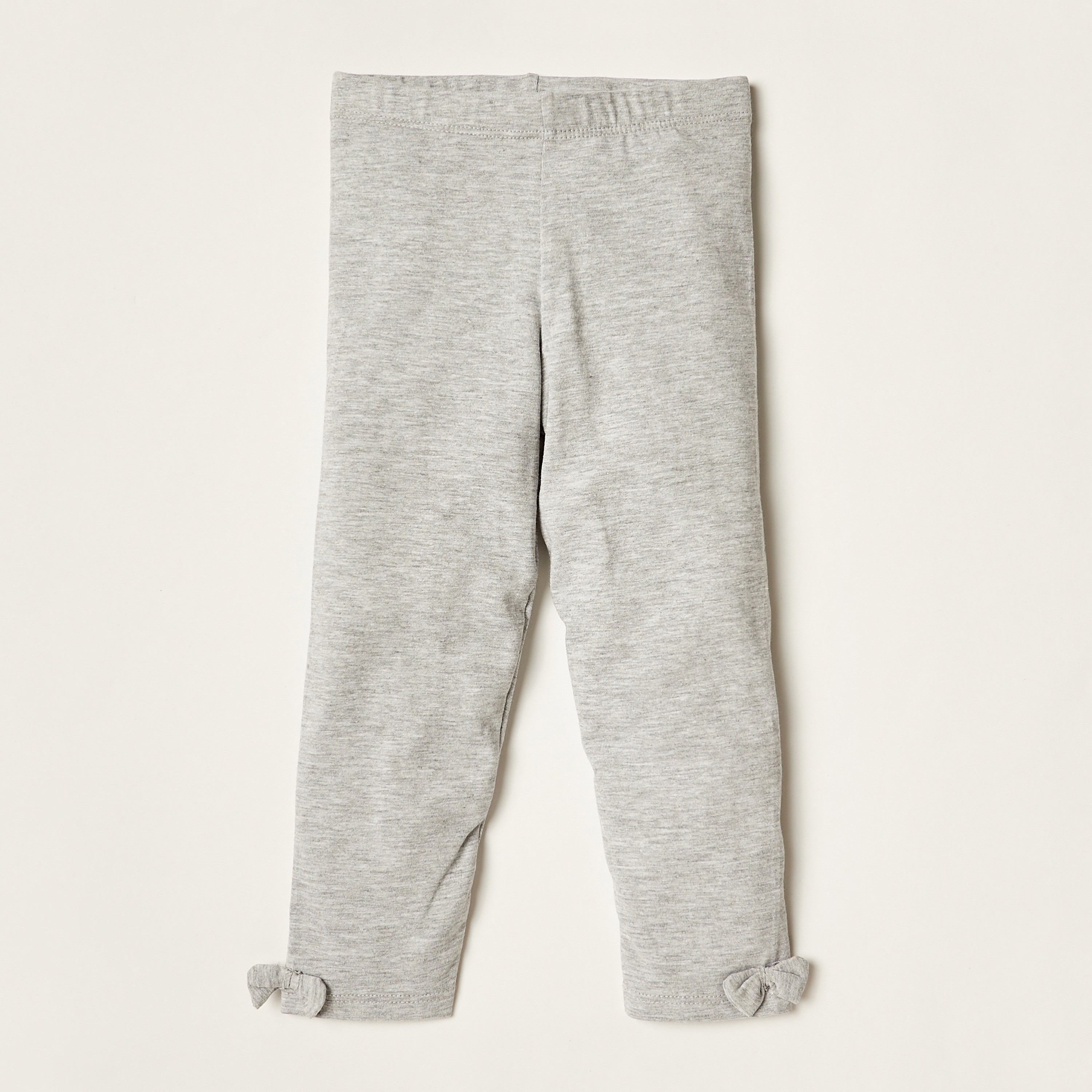 Juniors Solid Leggings with Bow Detail - Set of 2-baby-girls-clothing-bottoms-leggings-image-4